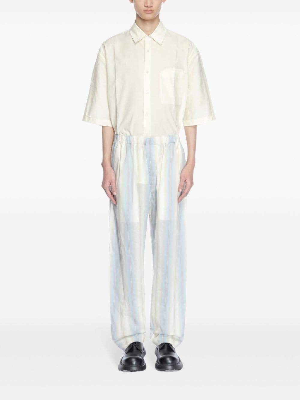 striped straight-leg trousers - 2