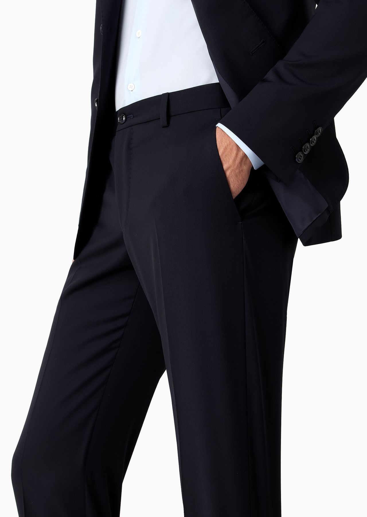 Single-breasted, water-repellent wool suit from the Soft line - 6