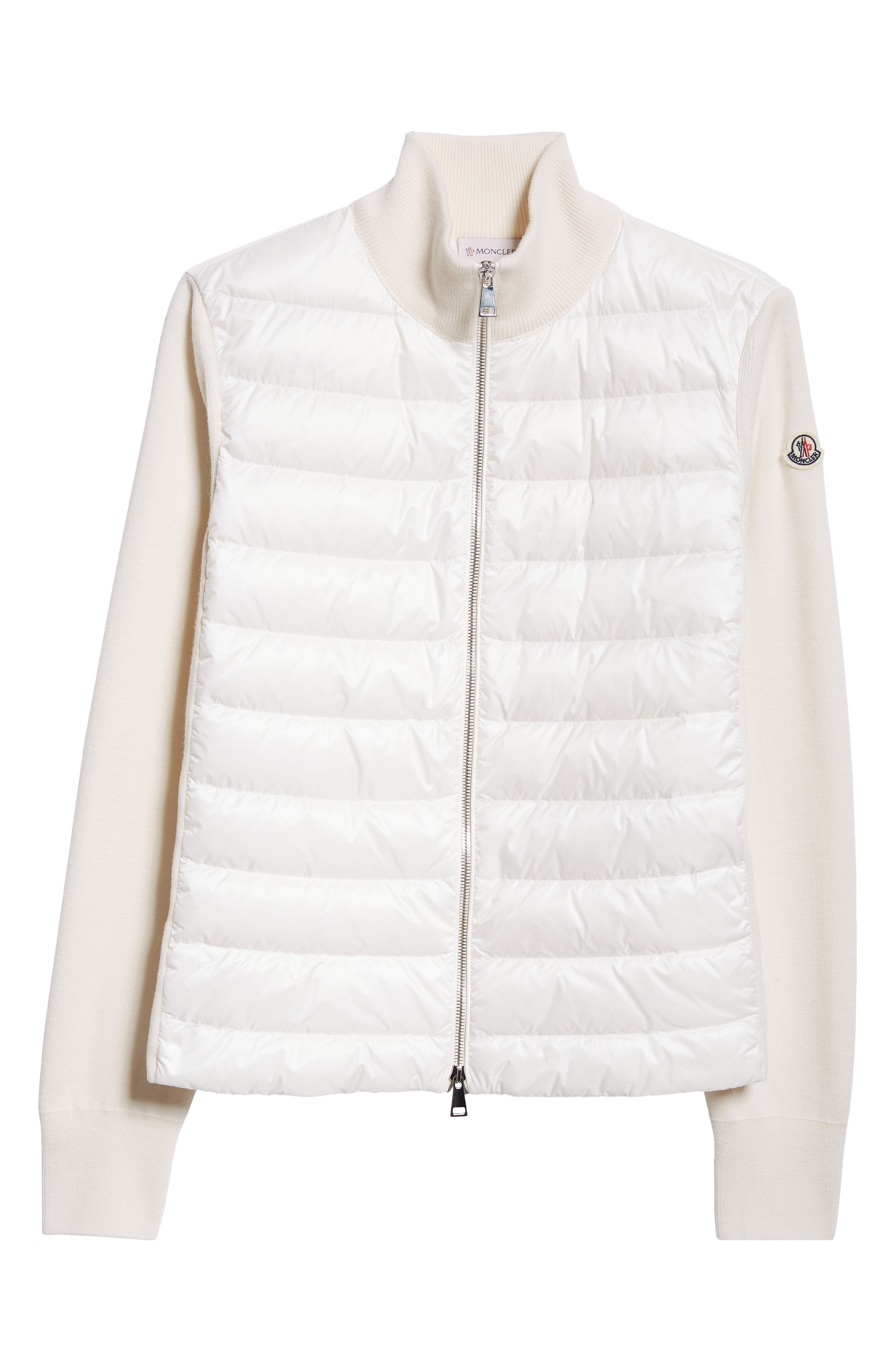 Quilted Nylon & Wool Knit Cardigan - 7