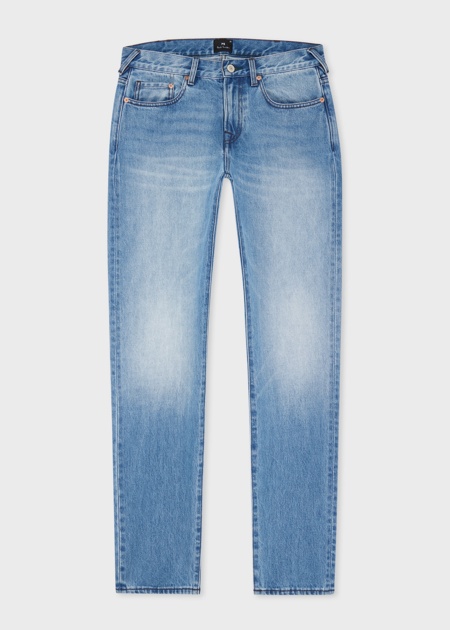 Light-Wash Denim Jeans - 1