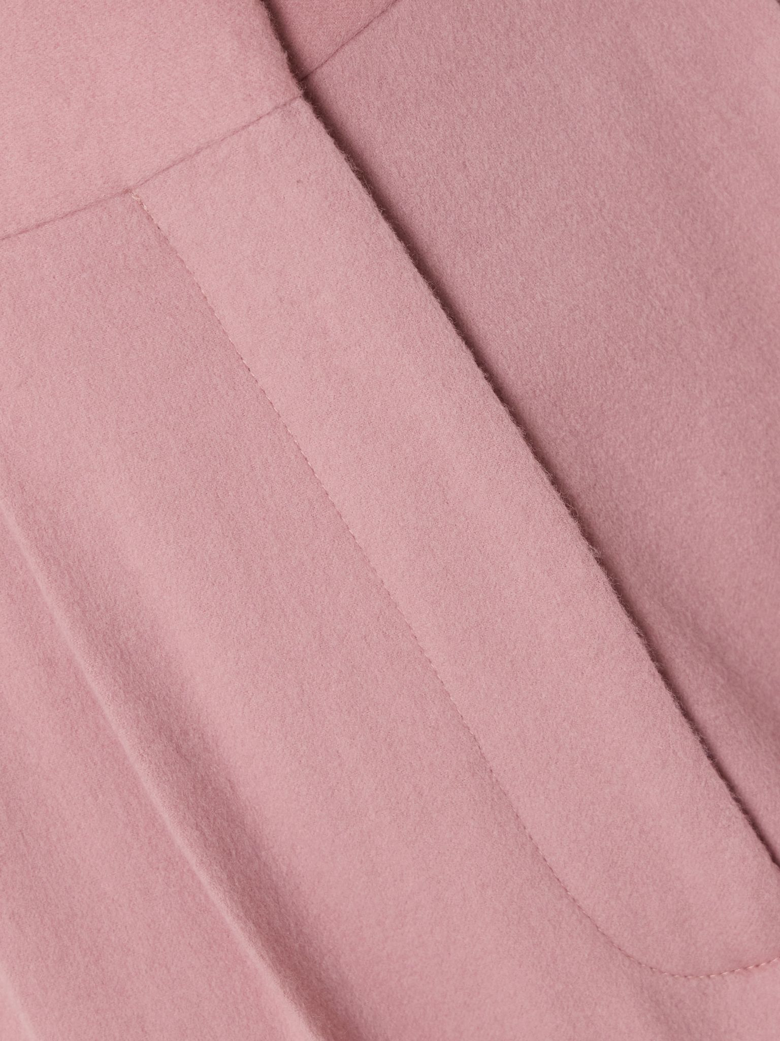 Fox pleated wool and cashmere-blend tapered pants Pink - 5