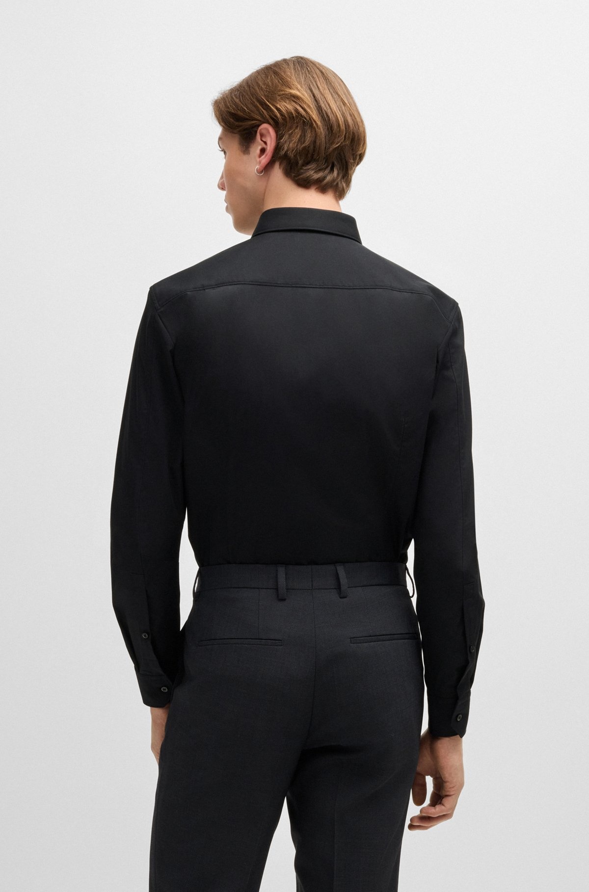 EXTRA-SLIM-FIT SHIRT IN EASY-IRON COTTON POPLIN - 5