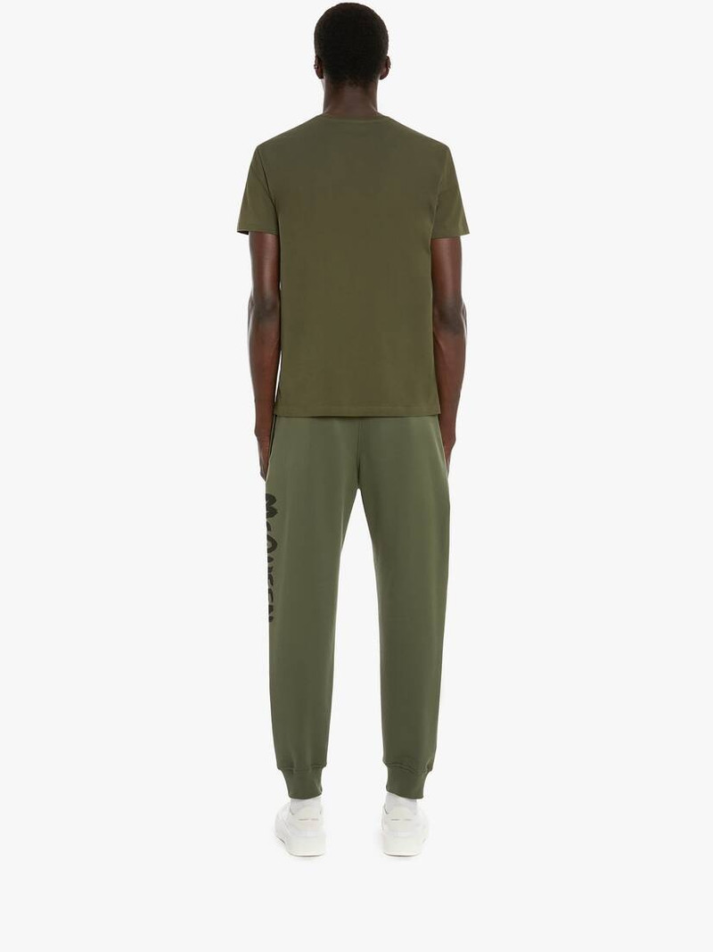 Mcqueen Graffiti Joggers in Khaki 4