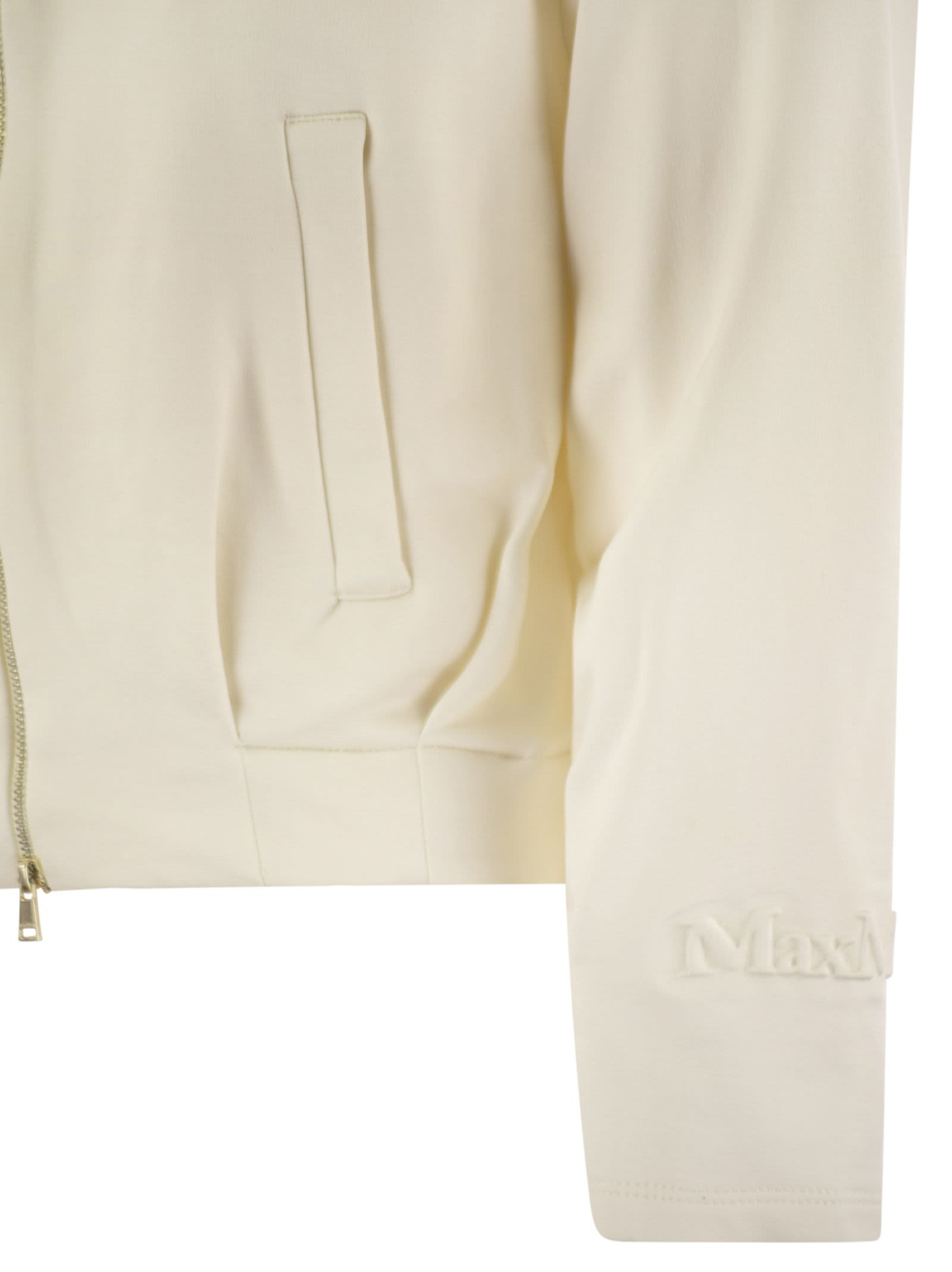 Maxmara Women Argenta - Cropped Silk And Cotton Sweatshirt - 4