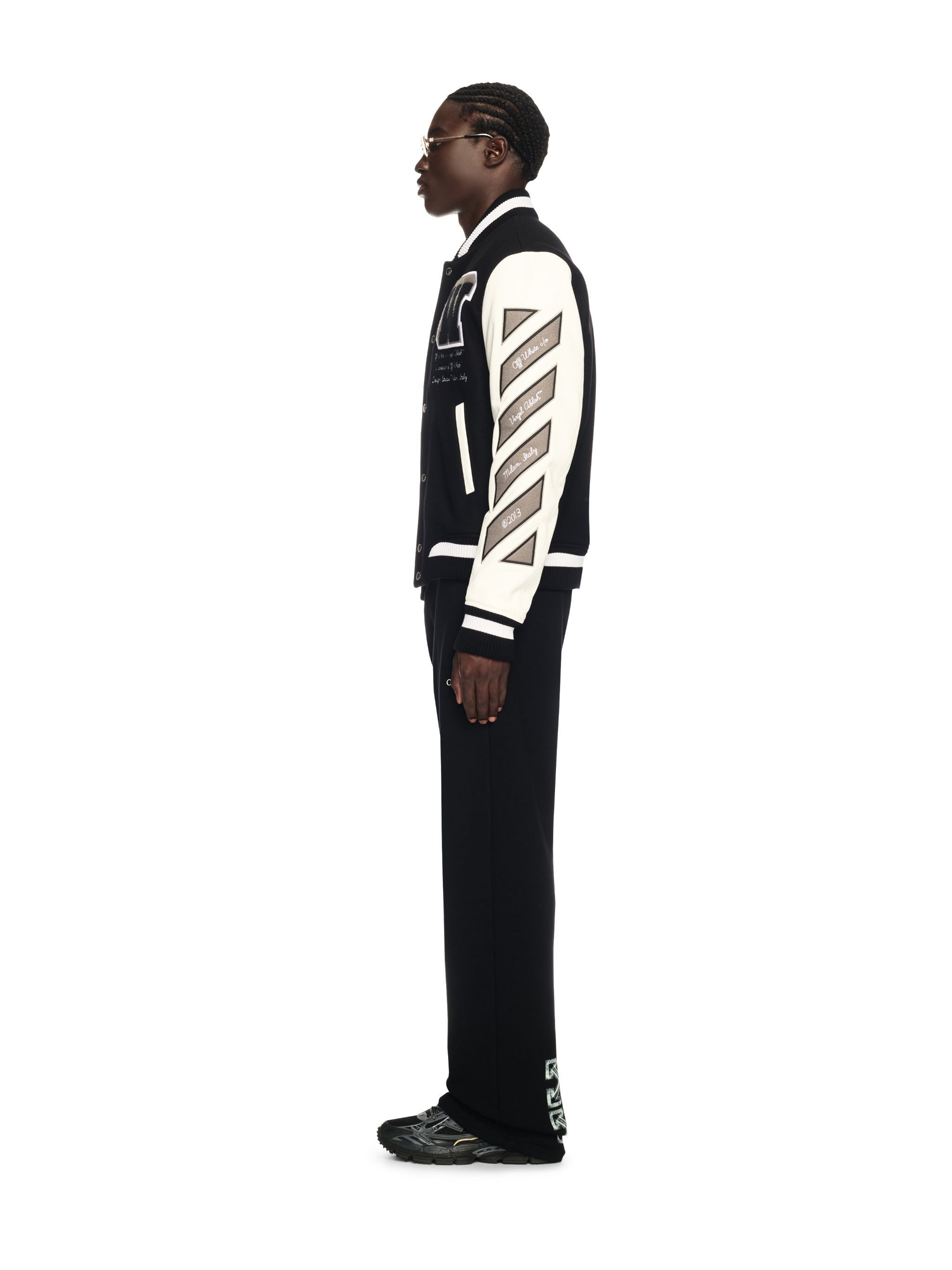 Leather/wool Varsity Jacket - 3
