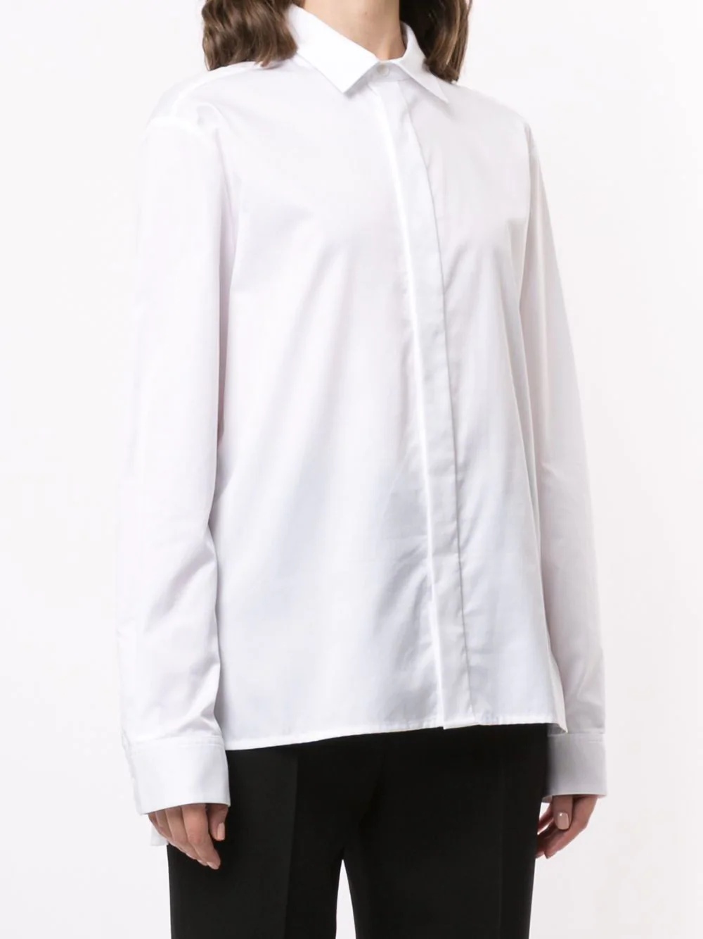 poplin placket shirt - 3