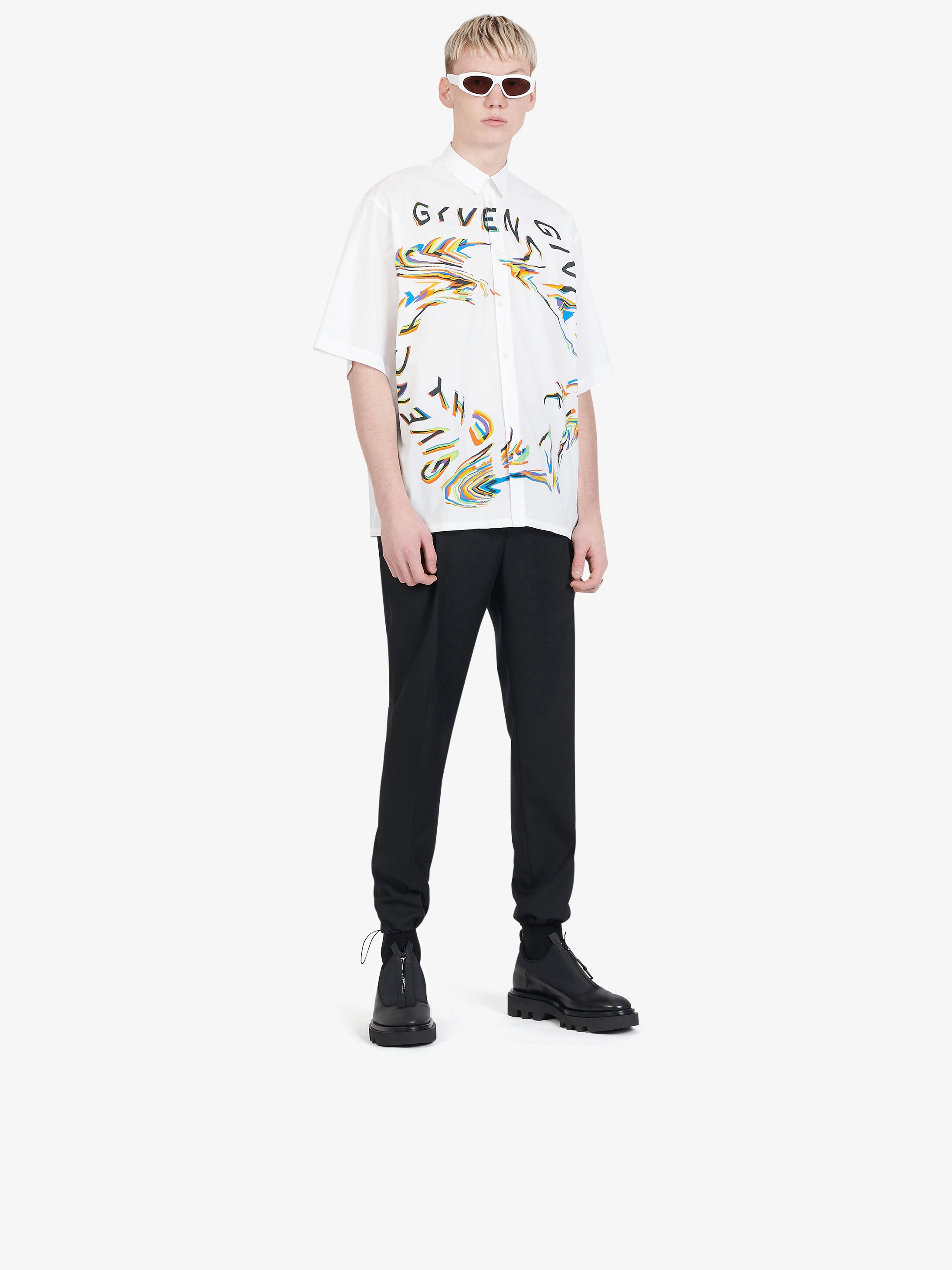 GIVENCHY Glitch printed shirt in coton - 2