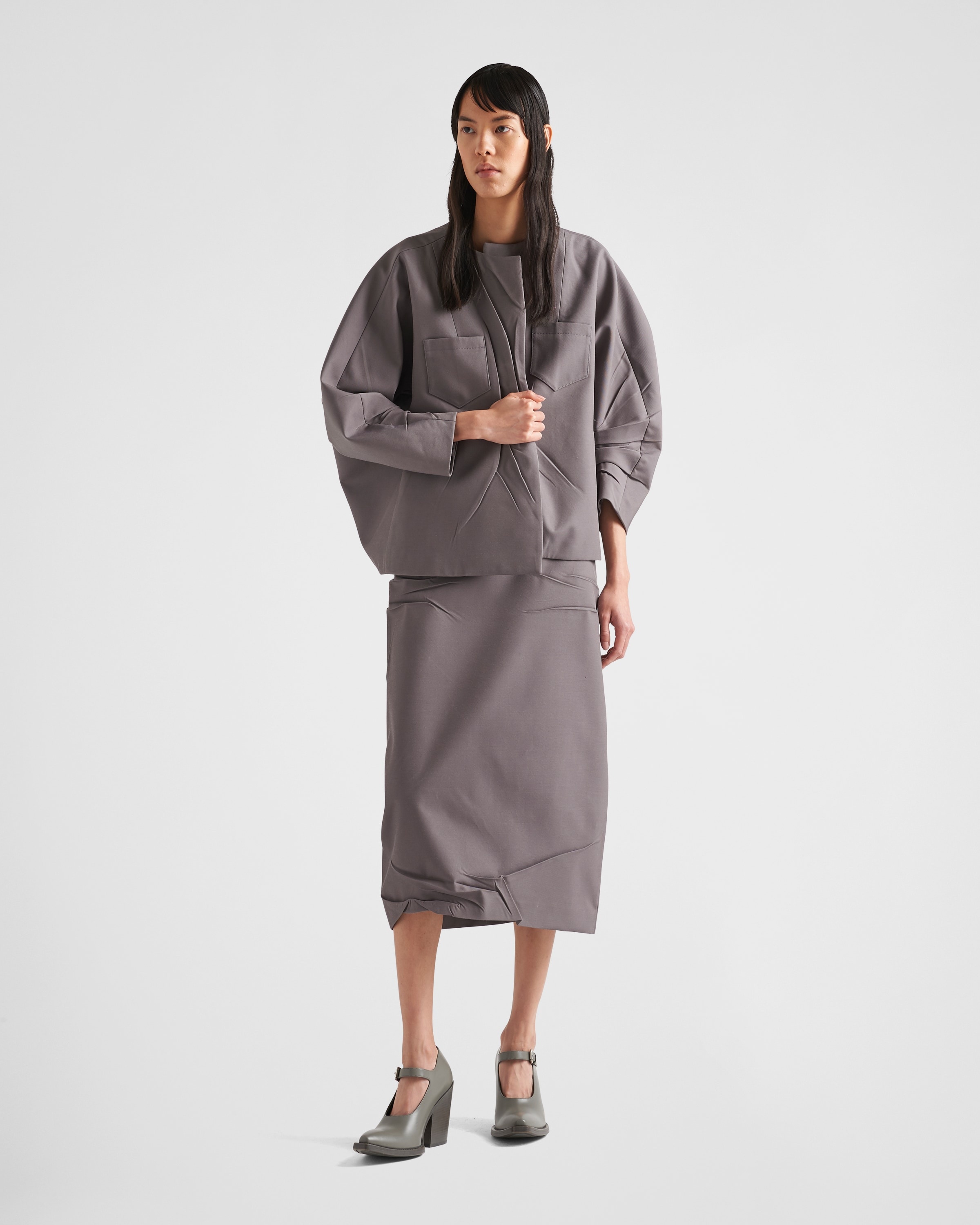 Gabardine midi-skirt - 2