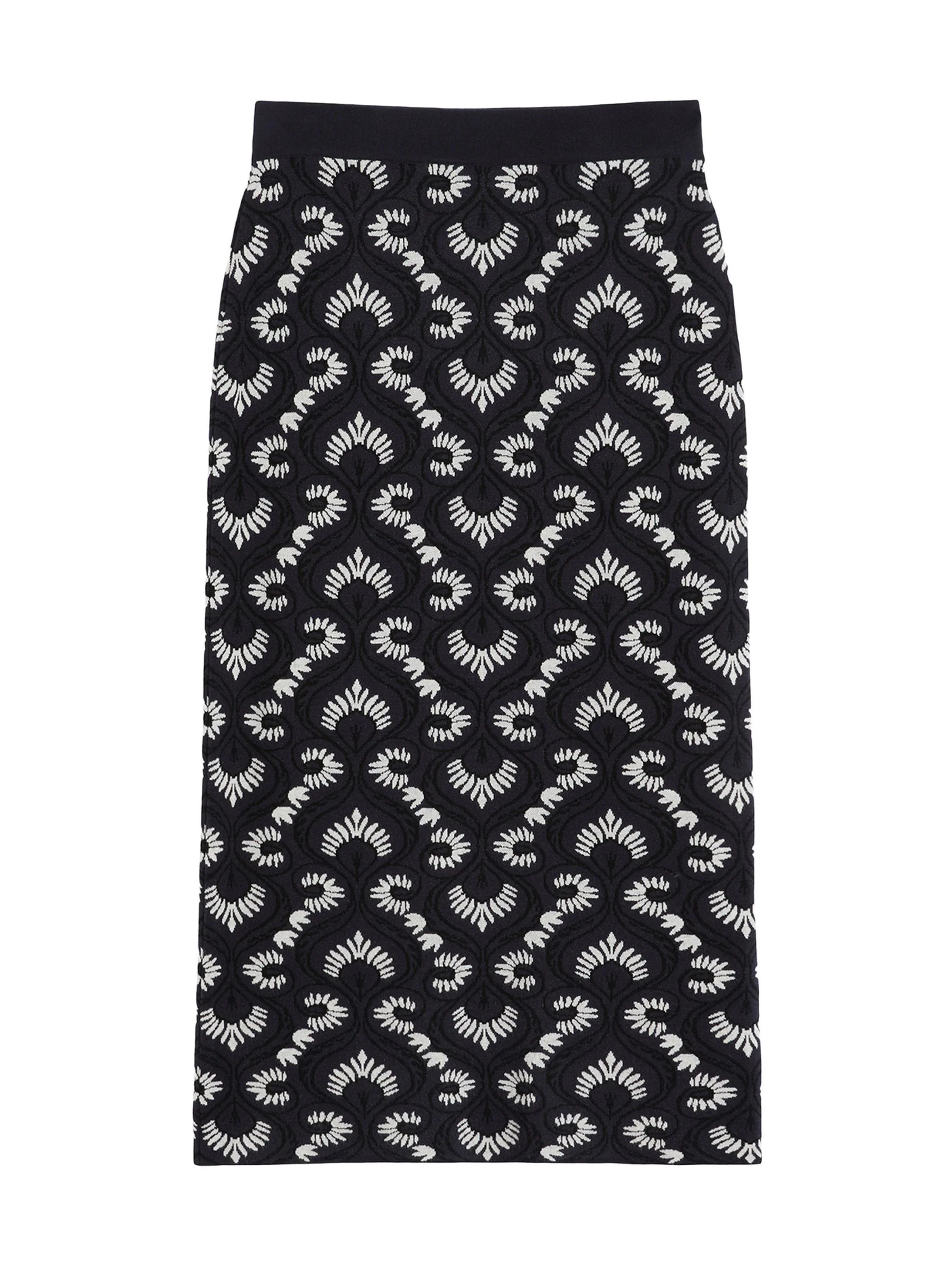 Women's Jacquard Yarn Skirt - Navy - 1