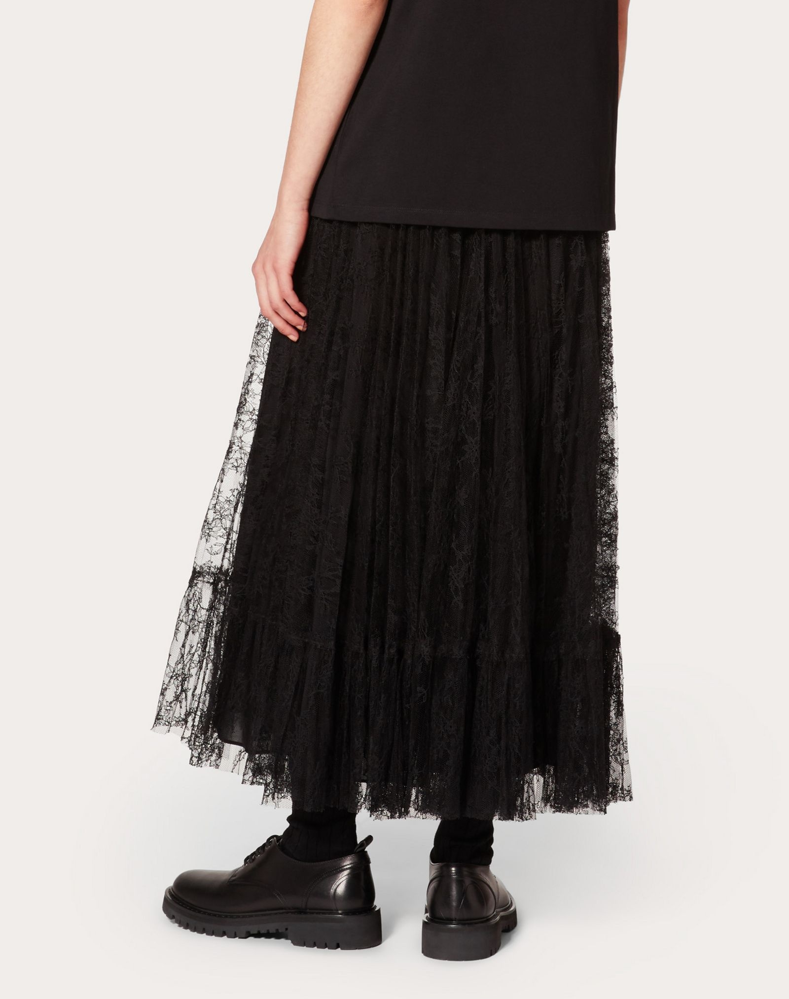 Pleated Lace Skirt - 4