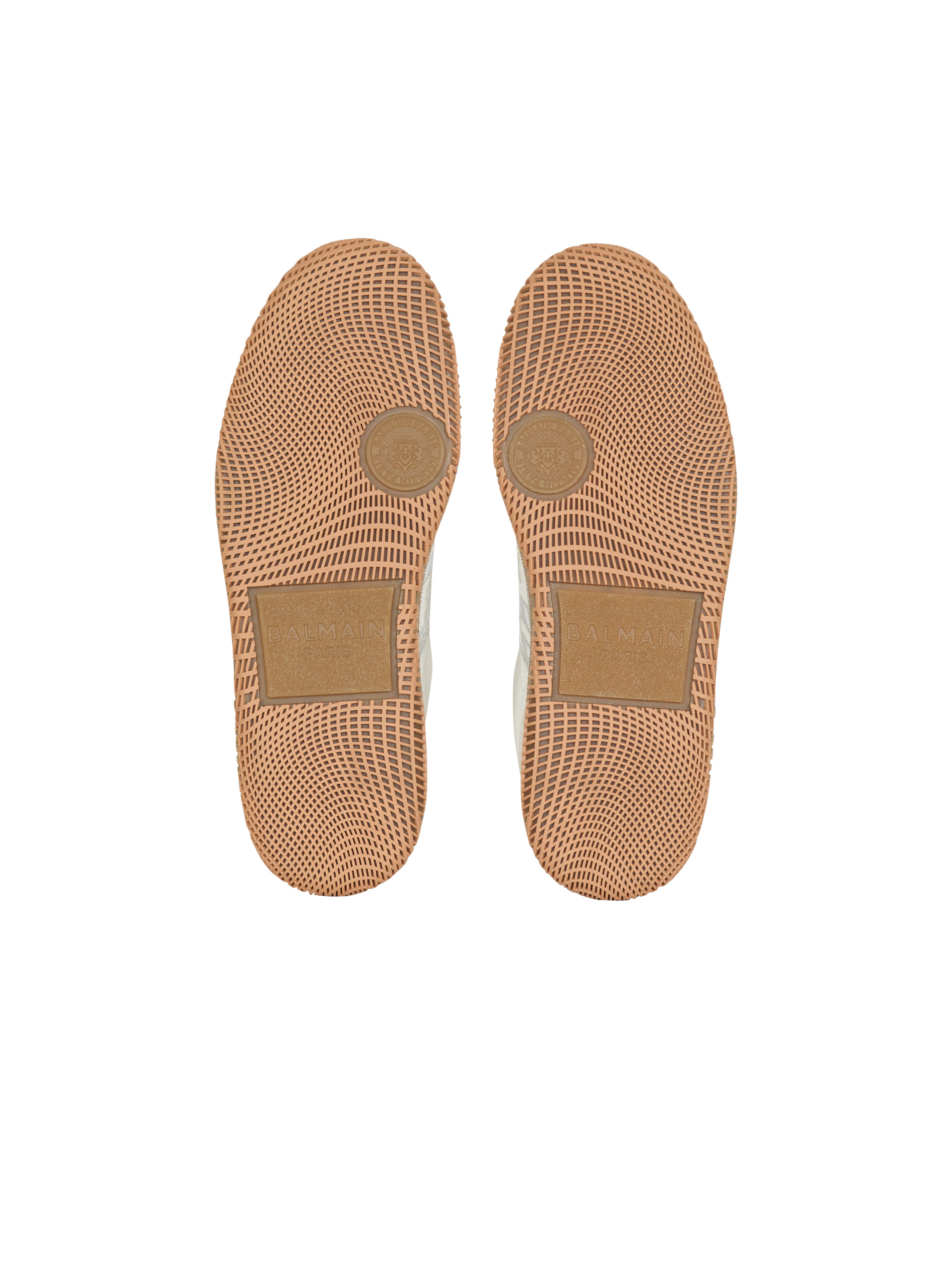 Calfskin Balmain Swan trainers - 4