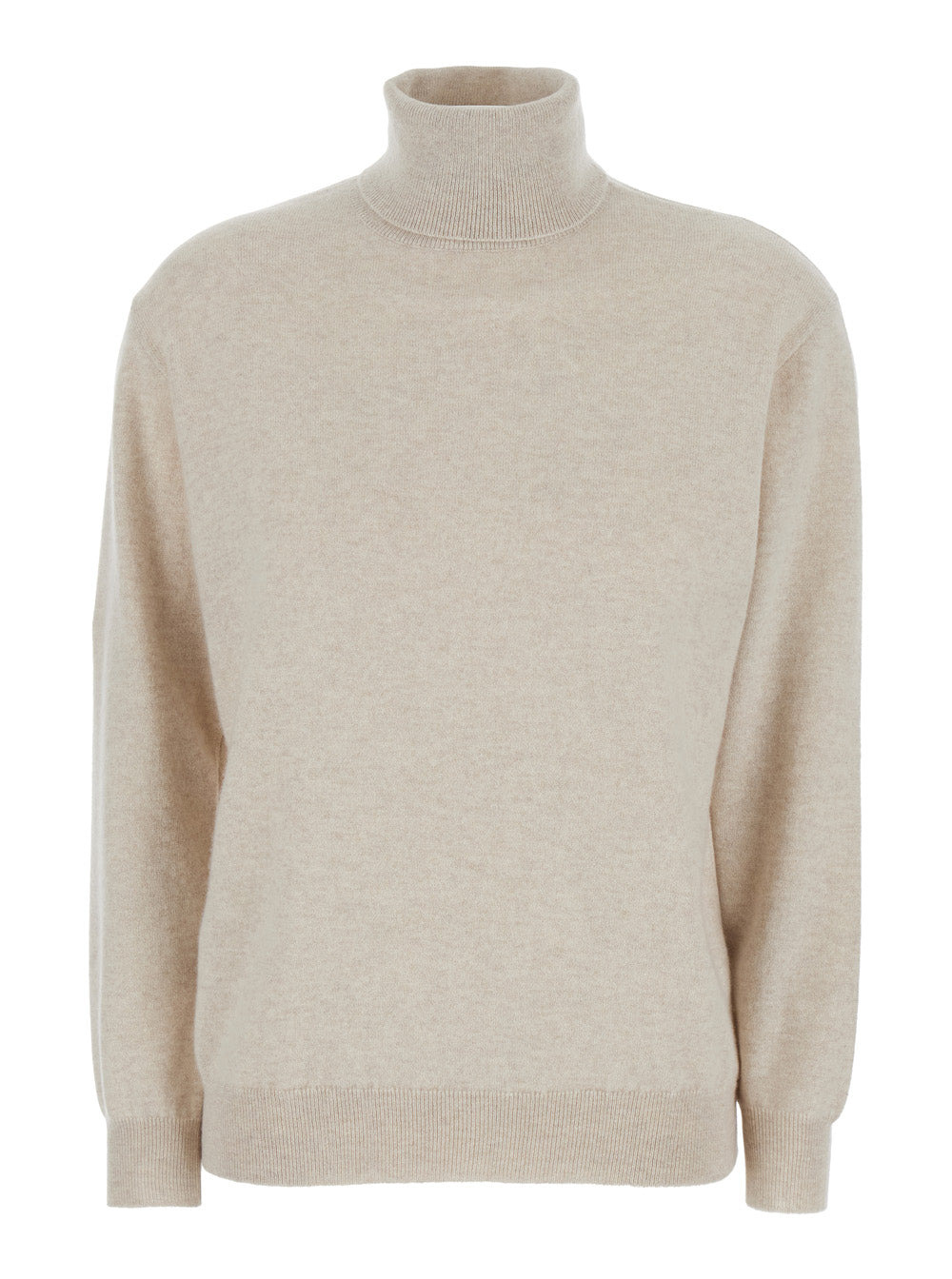 Brunello Cucinelli Women Beige Turtleneck Sweater In Cashmere Woman - 1