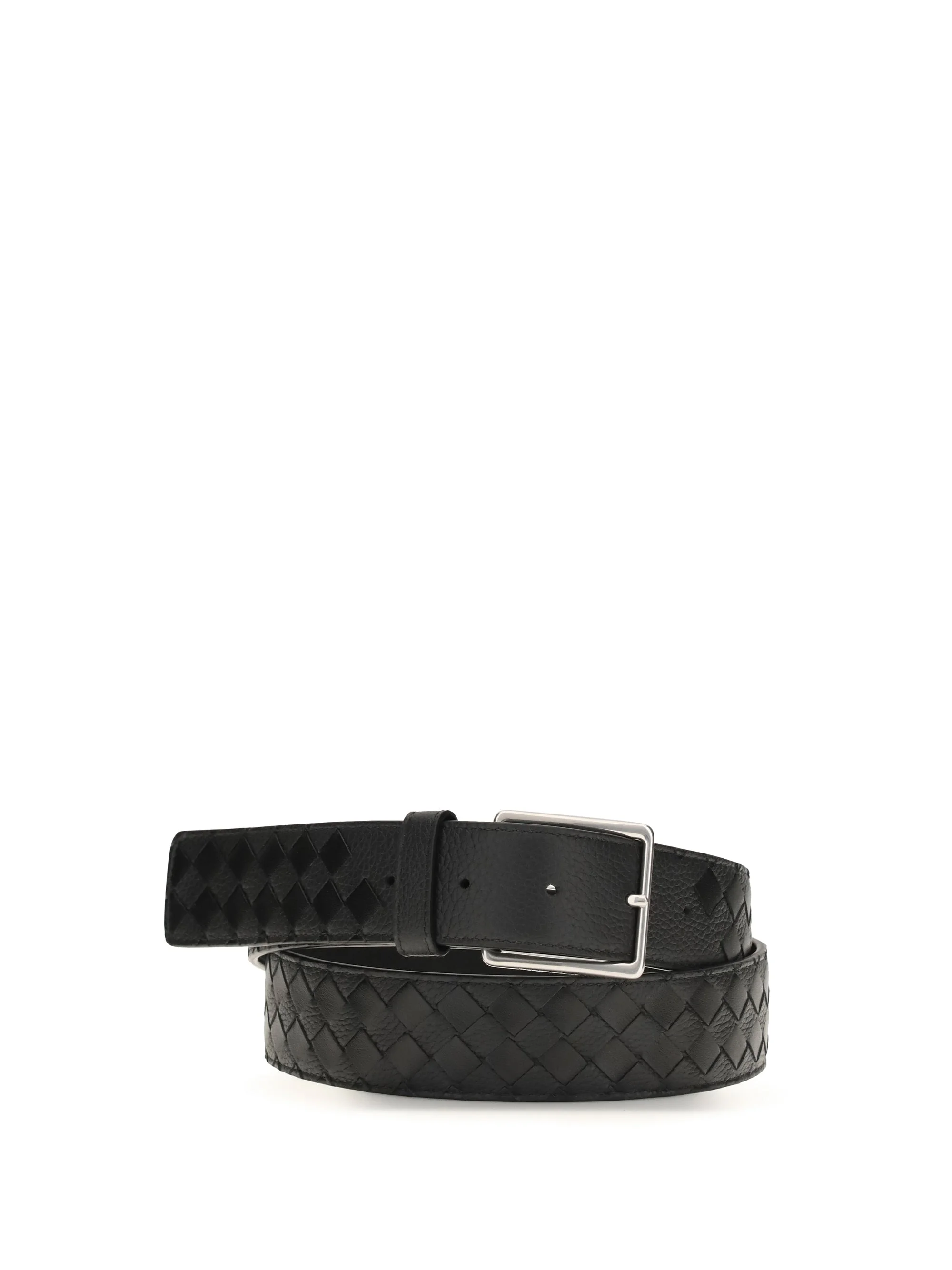 Bottega Veneta Men Intreccio Leather Belt - 1