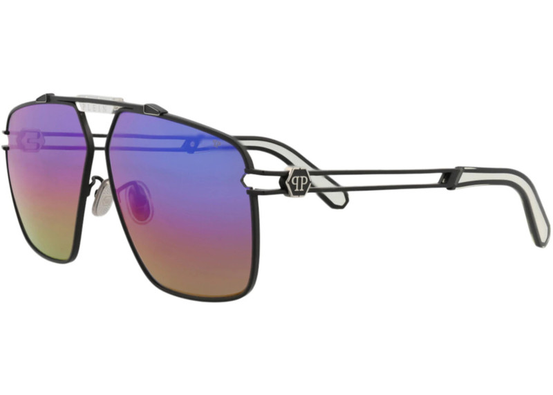 PHILIPP PLEIN Philipp Plein Aviator-Frame Titanium Sunglasses Black Black Multicolor (SPP049M-63-0541) outlook