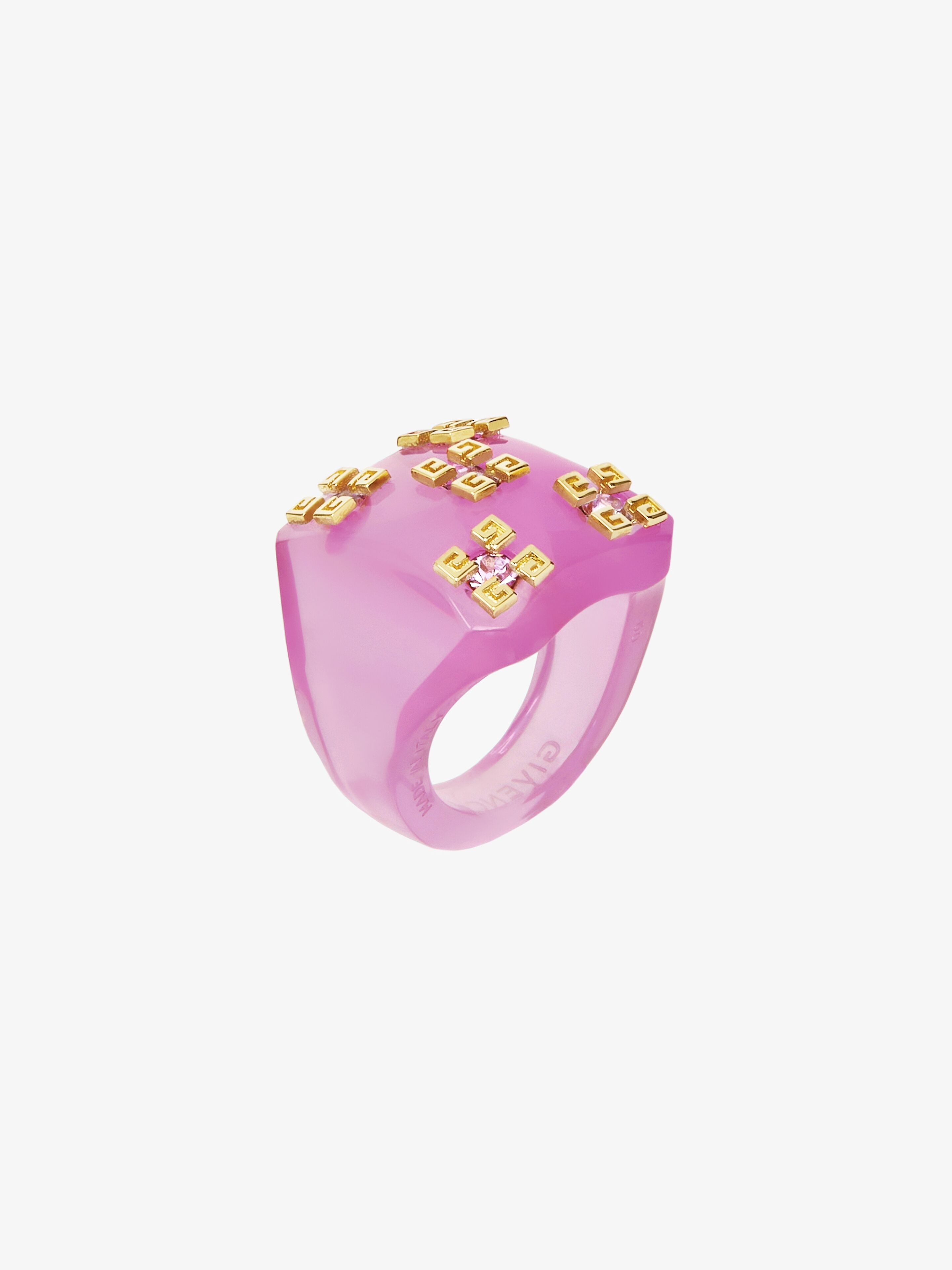 4G PLUMETIS RING WITH CRYSTALS - 4