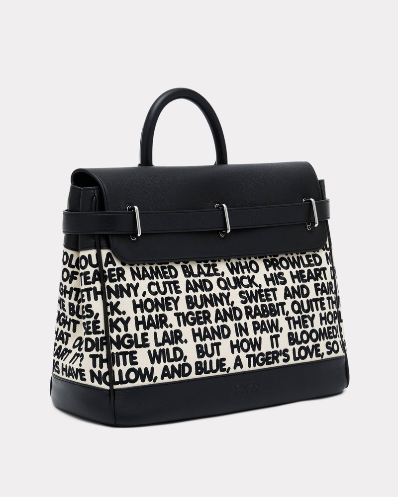 'KENZO Holdall' bag in canvas and leather 1