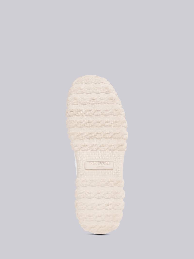 Frayed Canvas Cable Knit Sole Field Shoe 5