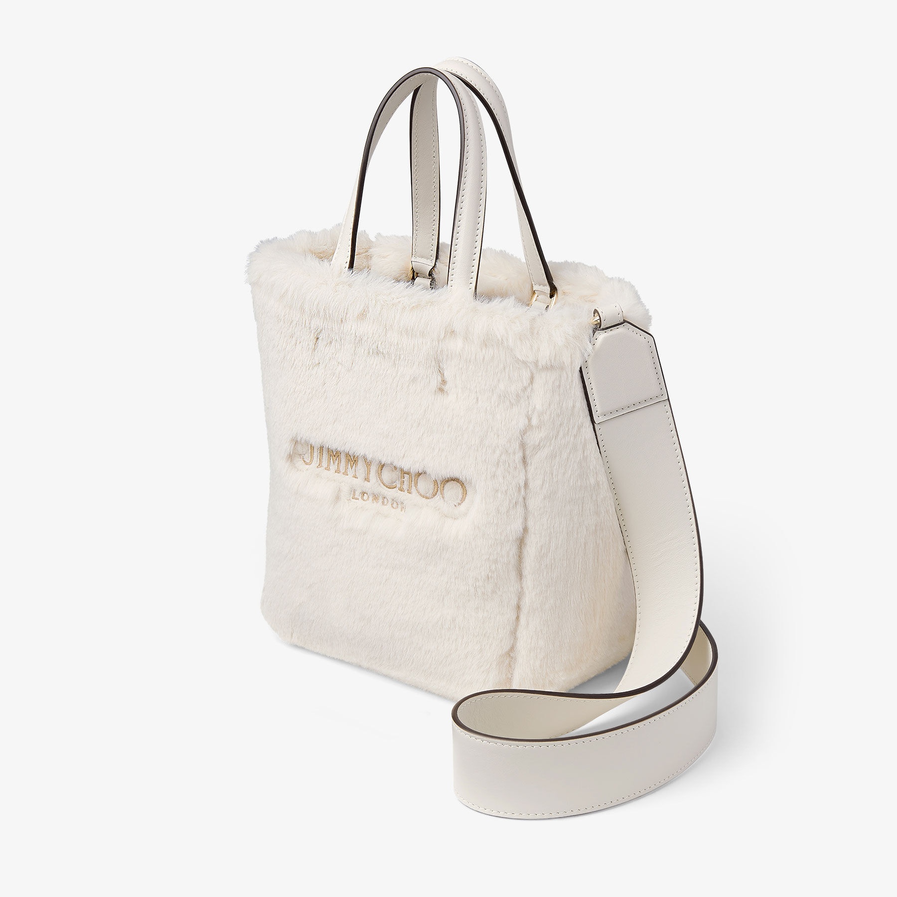 Lenny North-South S
Latte Faux Fur Tote Bag - 2