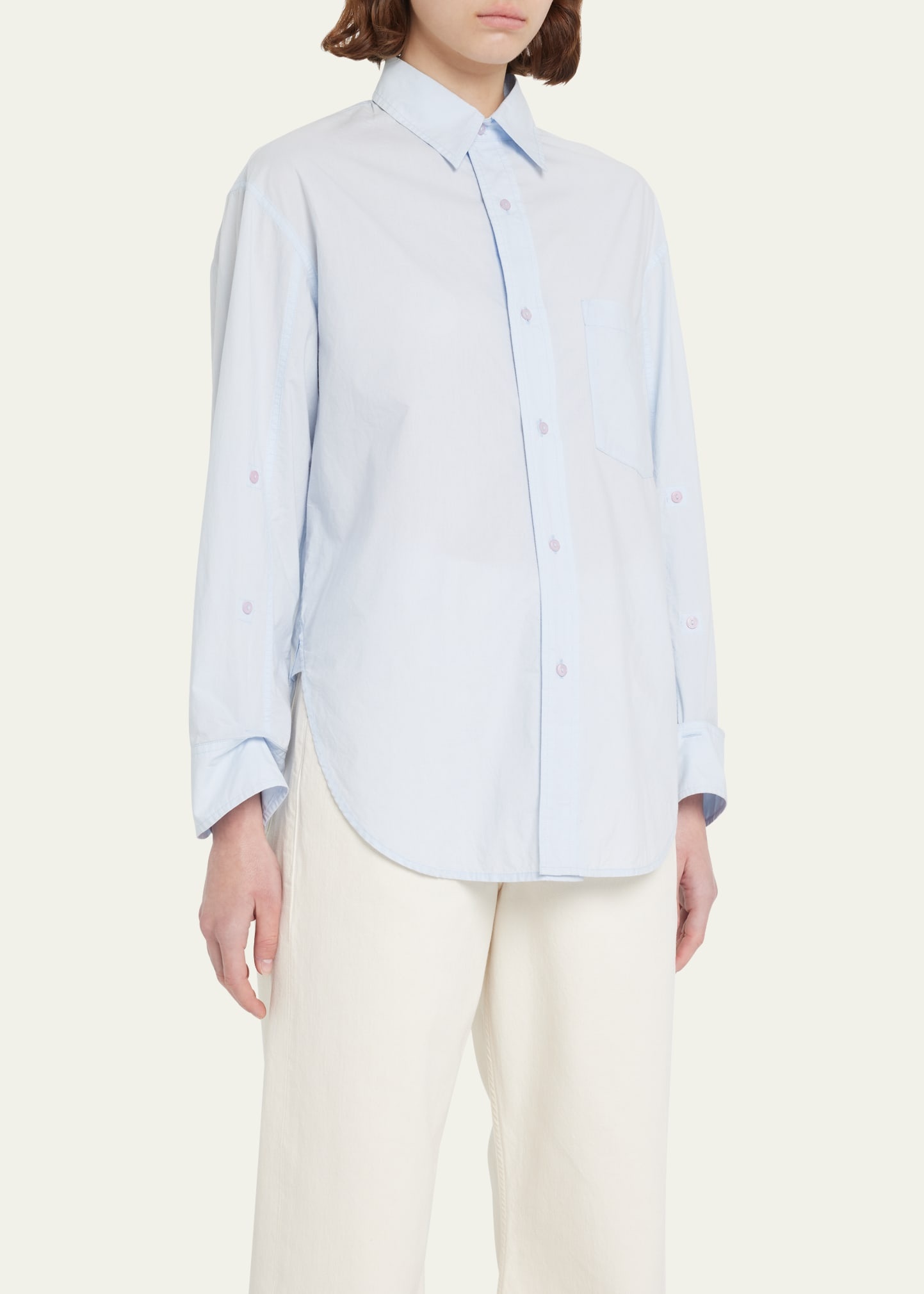Kayla Button-Front High-Low Shirt - 4