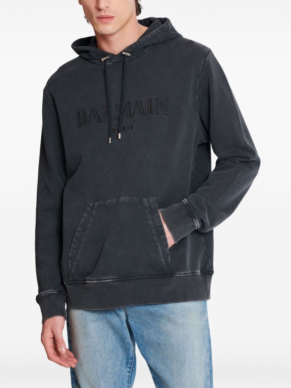logo-embroidered hoodie - 6