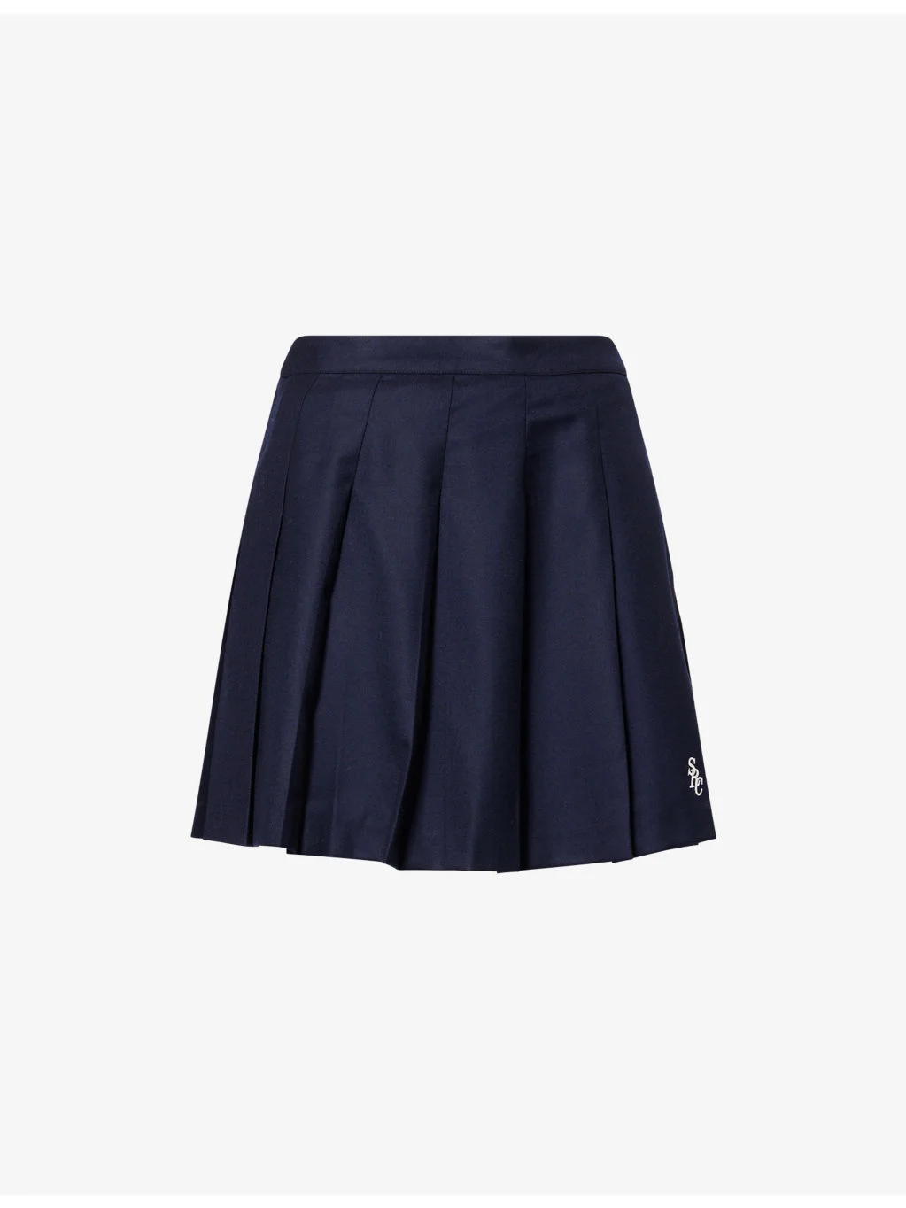 School Pleated Wool Mini Skirt - 1
