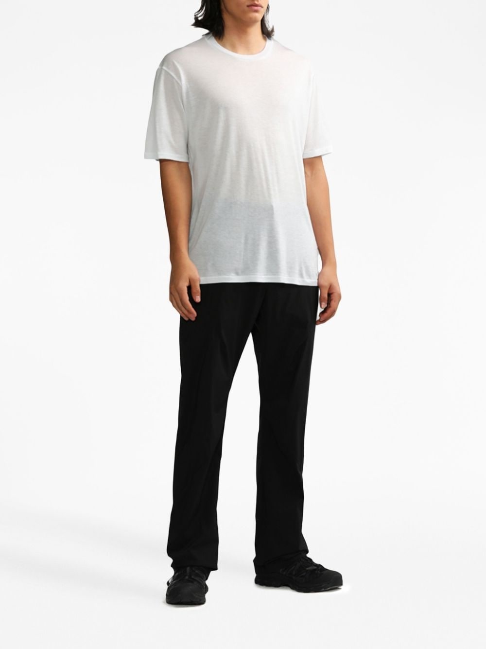 logo-print lyocell T-shirt - 2