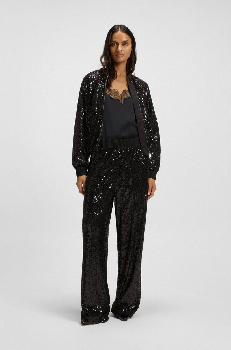 BOSS RELAXED-FIT JACKET WITH SEQUIN EMBELLISHMENTS outlook