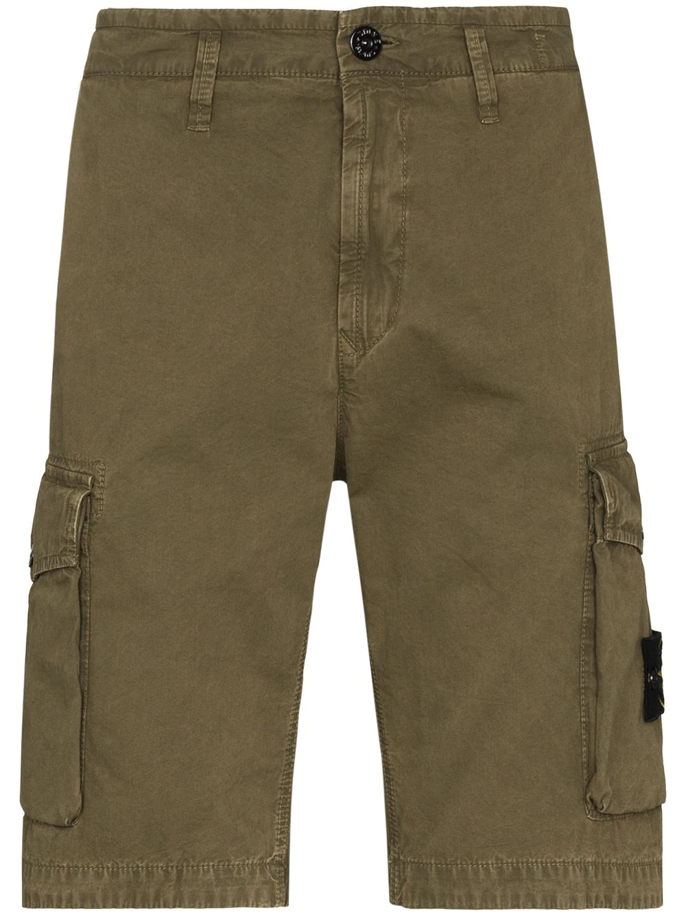 logo patch cargo shorts - 1