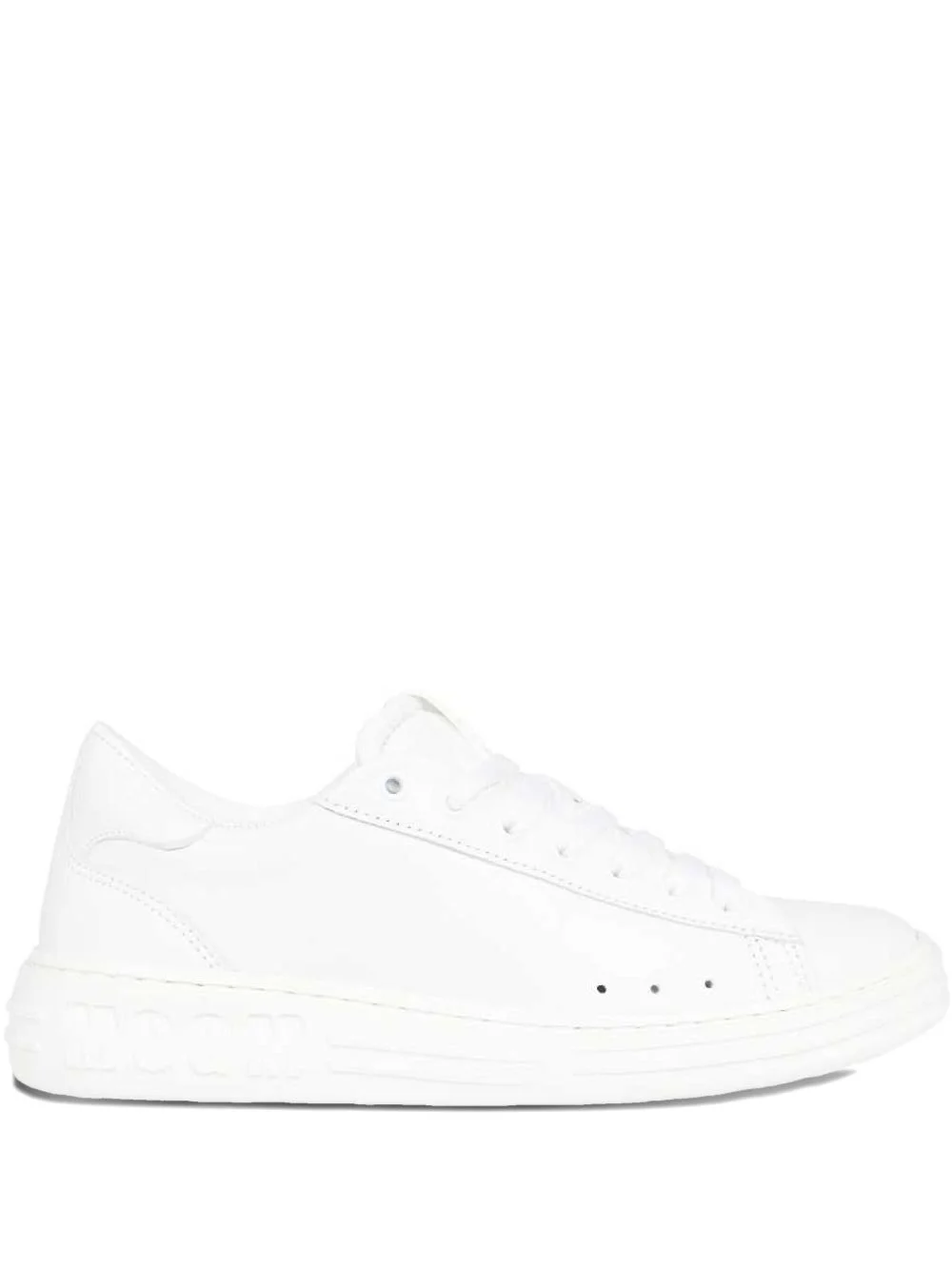 logo-detail leather sneakers - 1