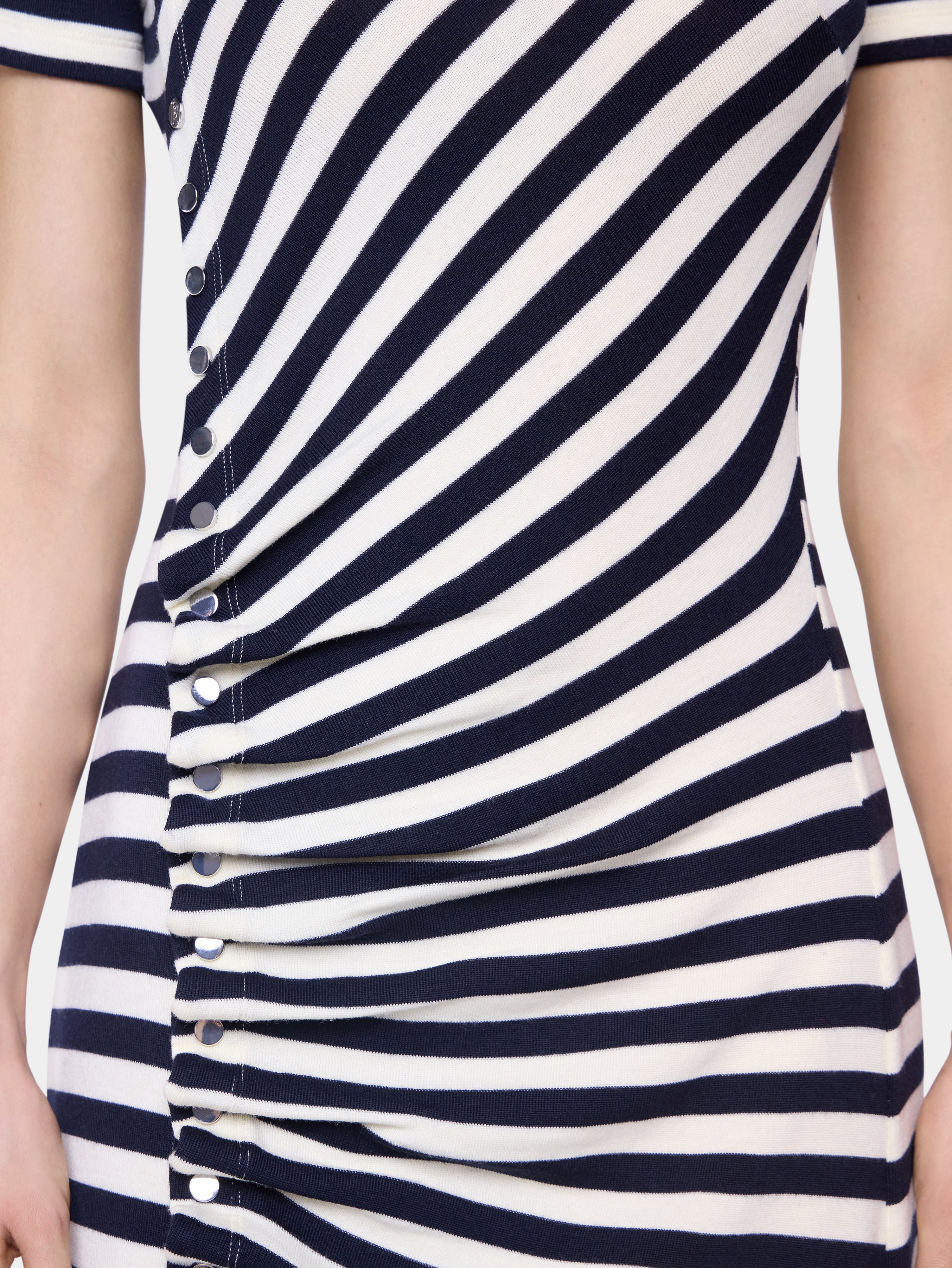 DRAPED MIDI DRESS IN WOOL - 5