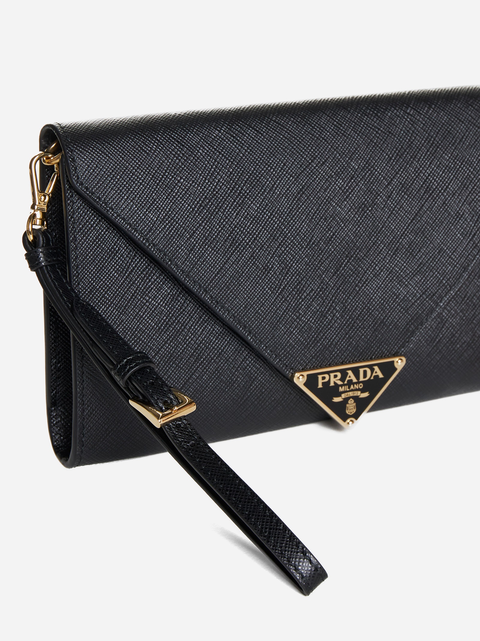 Prada Saffiano Leather Envelope Bag