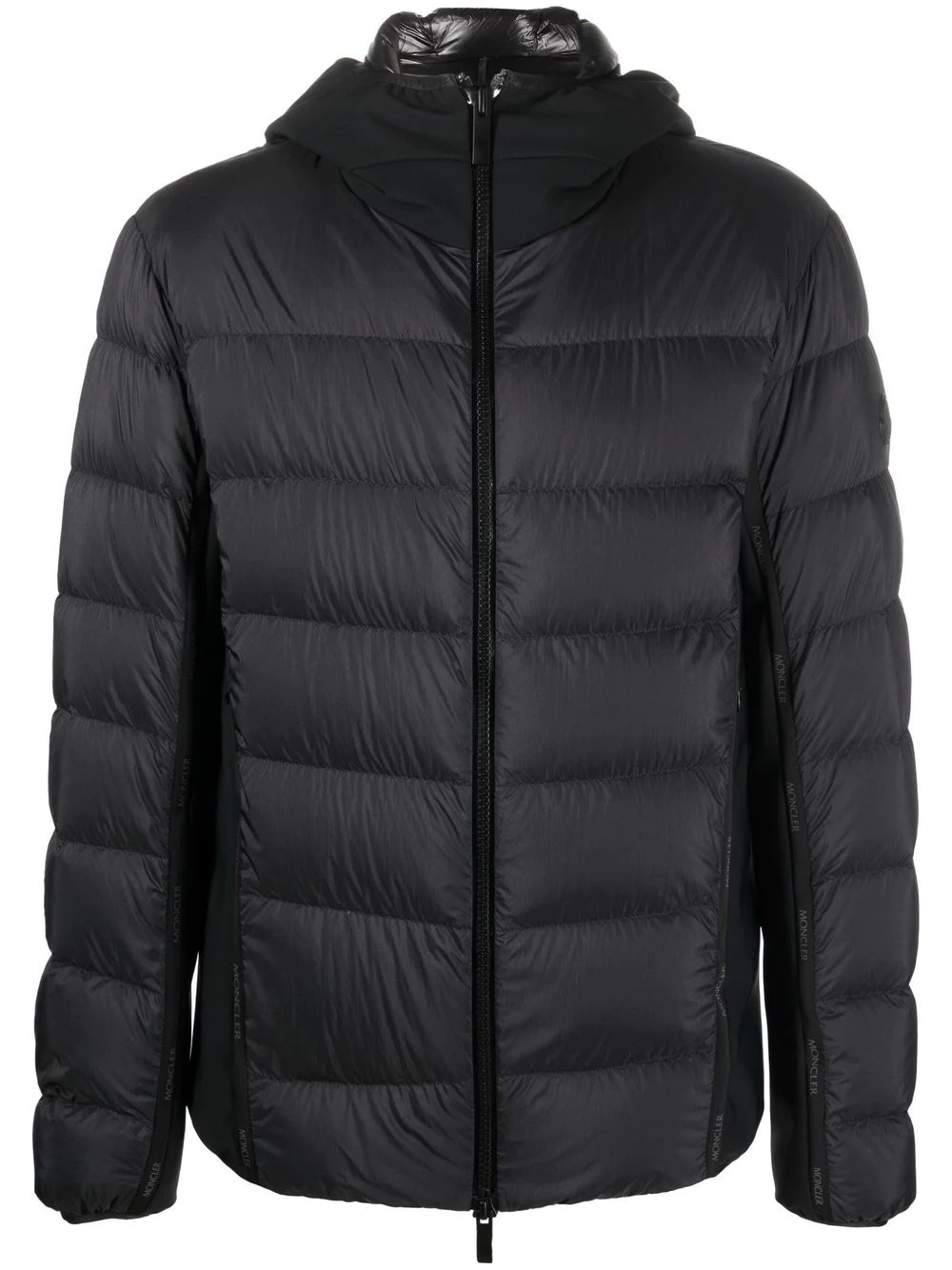 hooded goose down jacket - 1