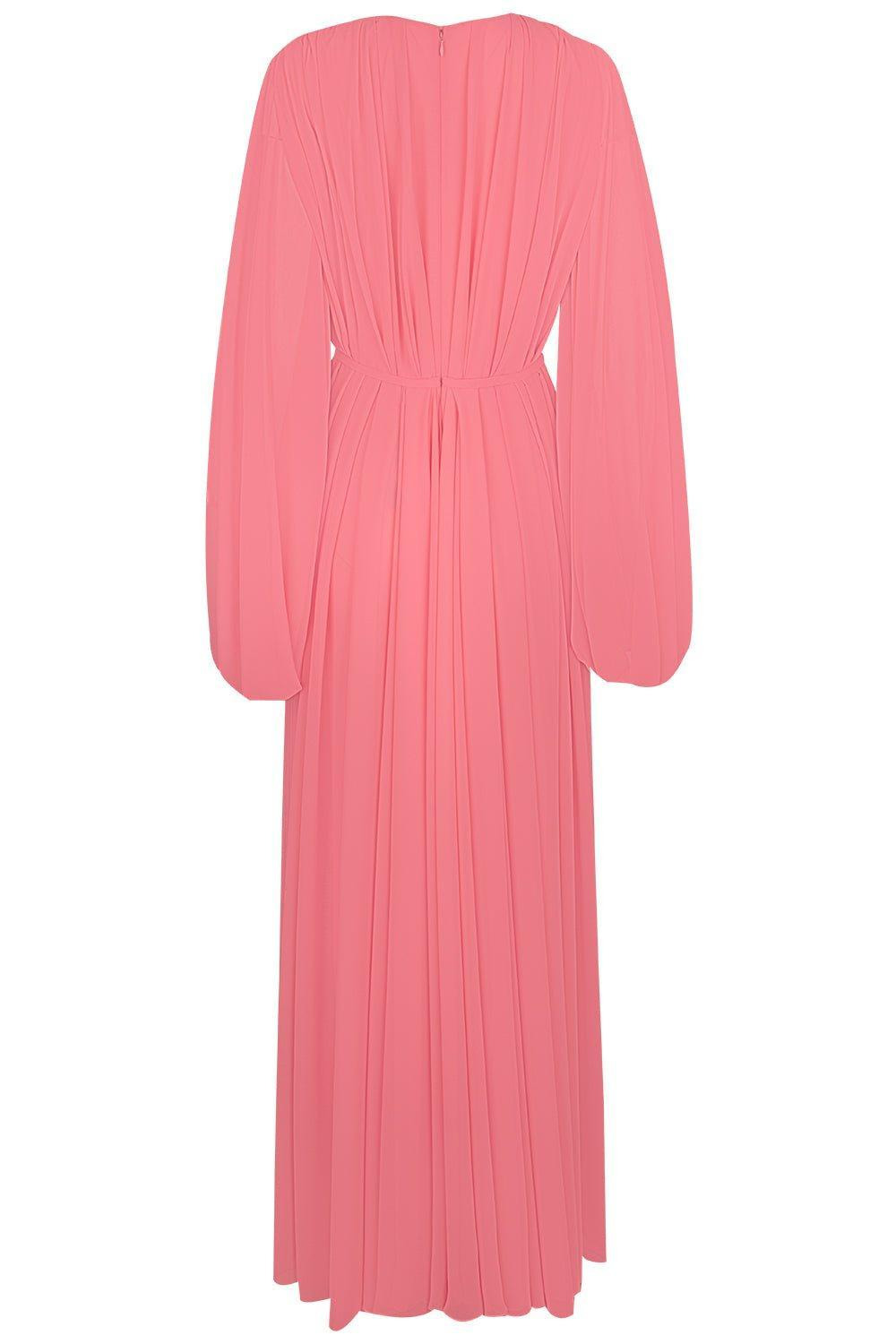 Bubble Sleeve Gown - Stawberry - 5