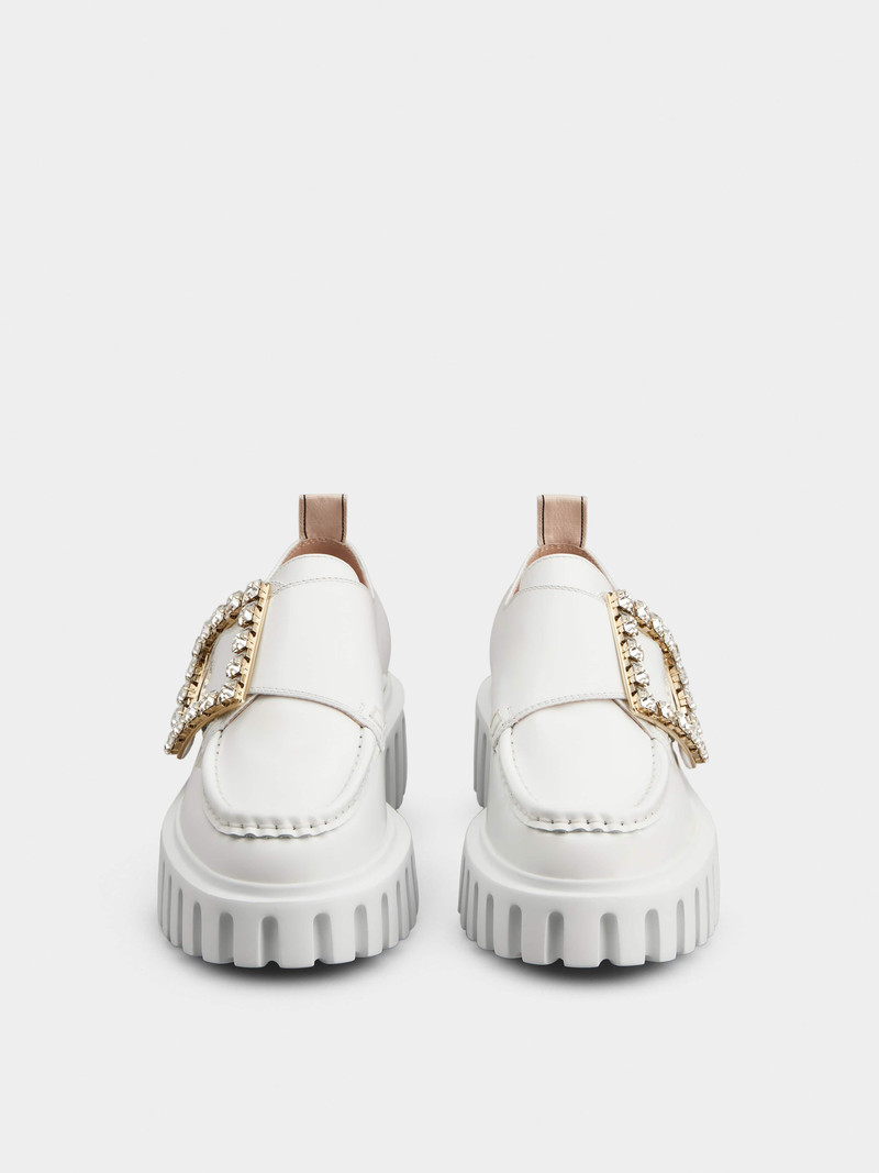 Viv’ Go-Thick Strass Buckle Loafers in Patent Leather 4