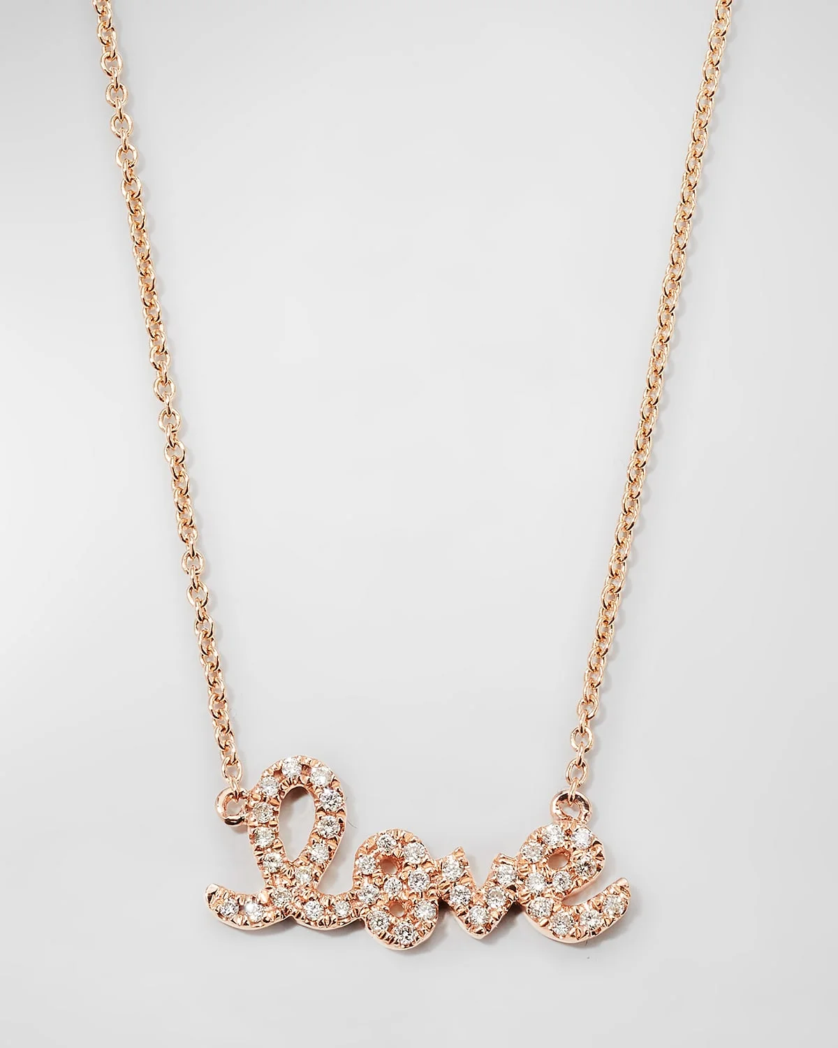 Gold Diamond Love Necklace, Small - 1