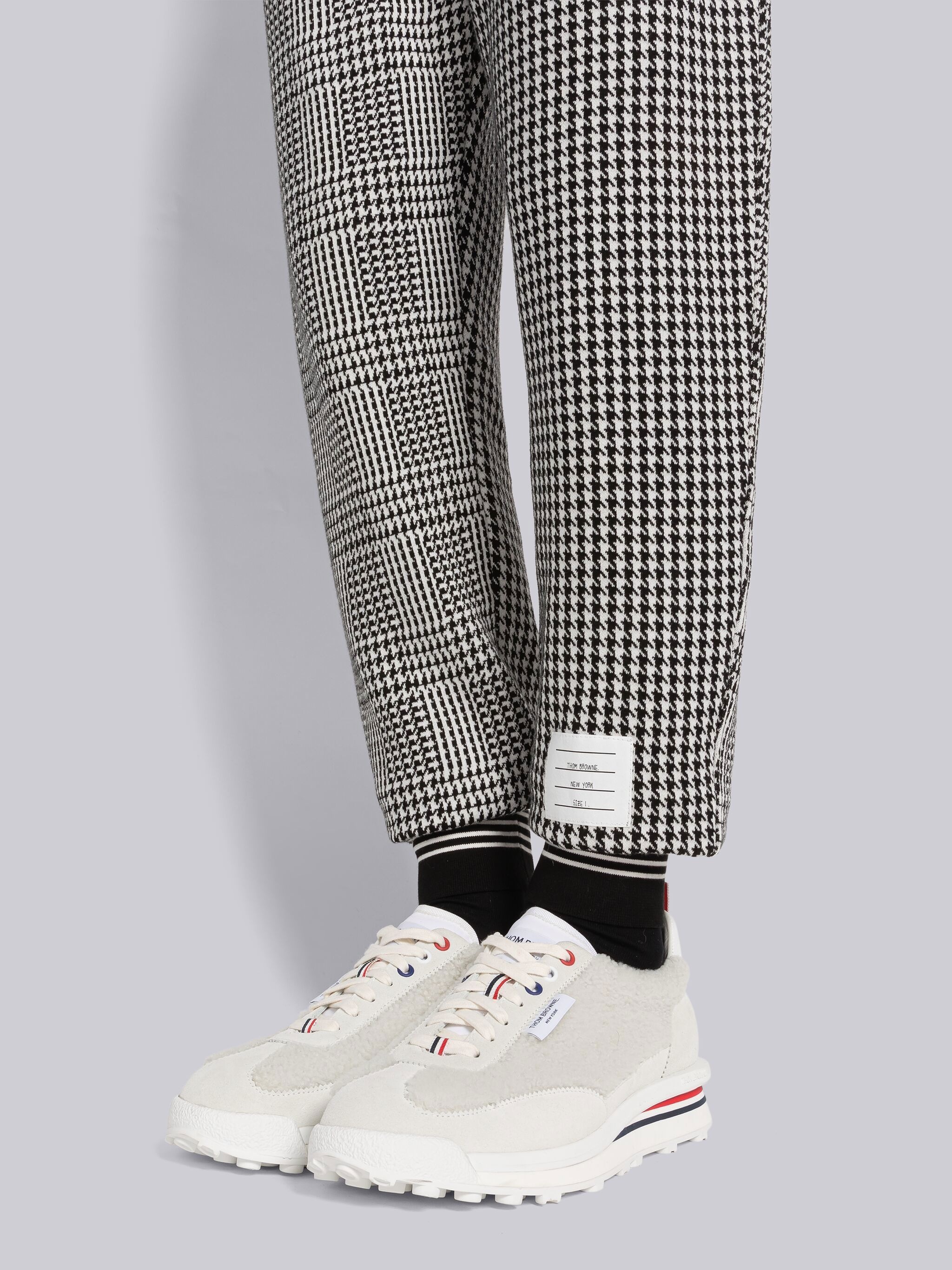 Houndstooth Cotton Sweatpants - 6