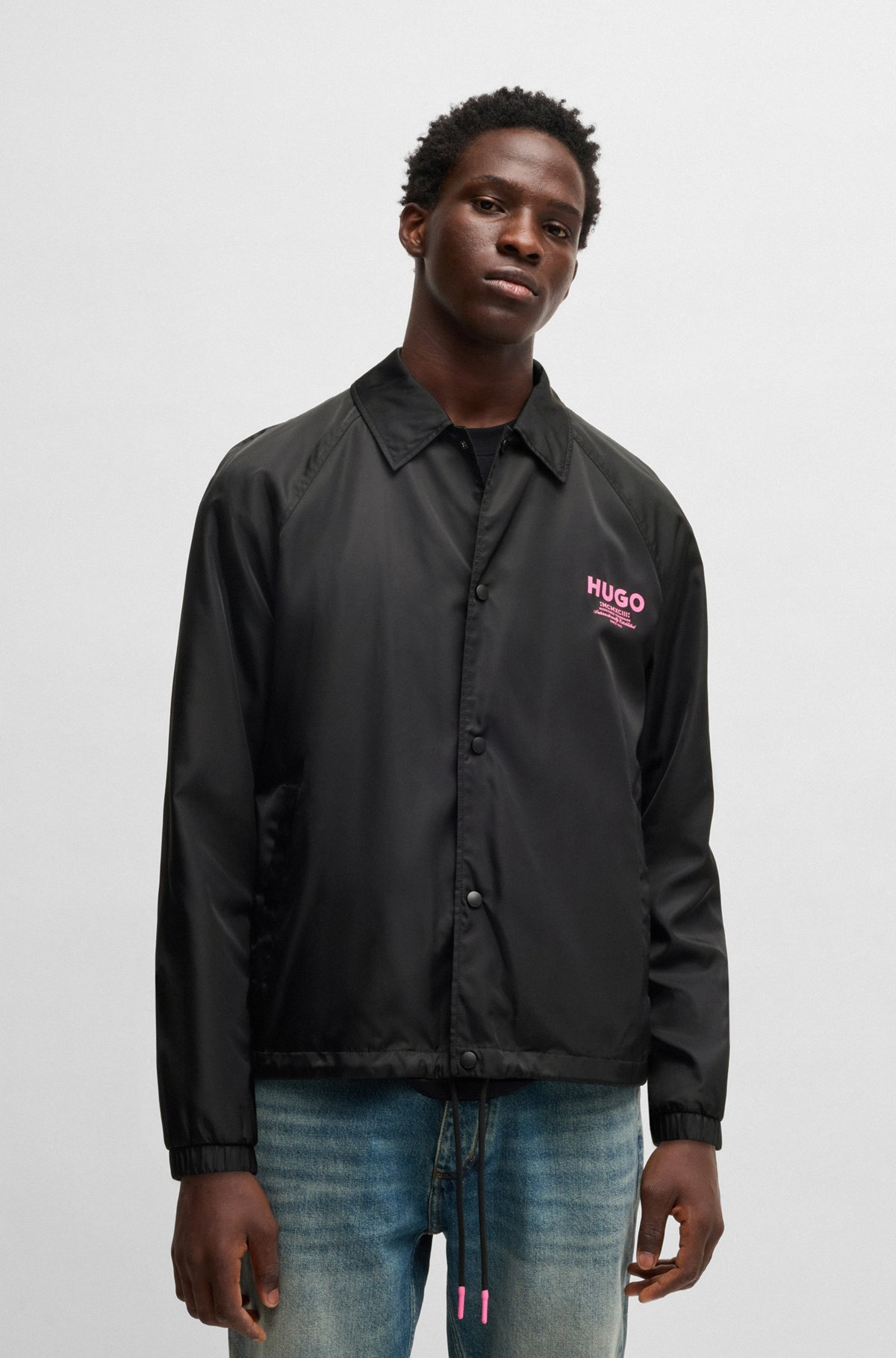 REGULAR-FIT WATER-REPELLENT COACH JACKET WITH LOGO PRINTS - 2