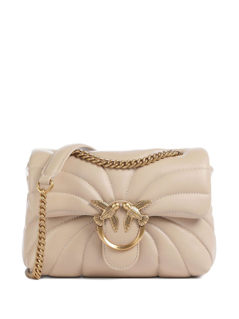 Love Puff quilted bird detail mini satchel 1