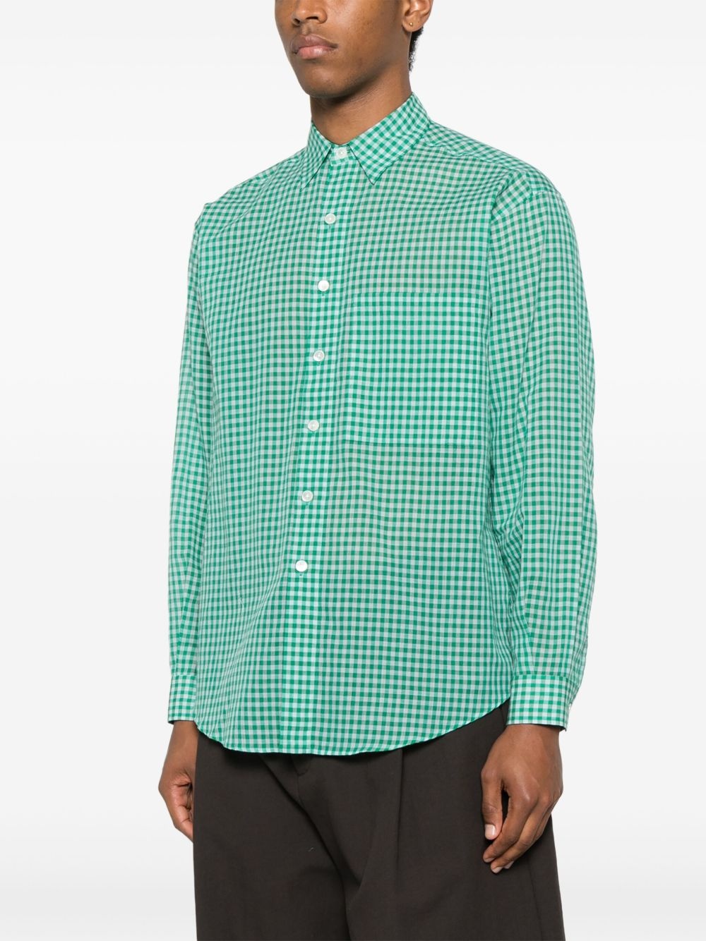 checked cotton shirt - 3