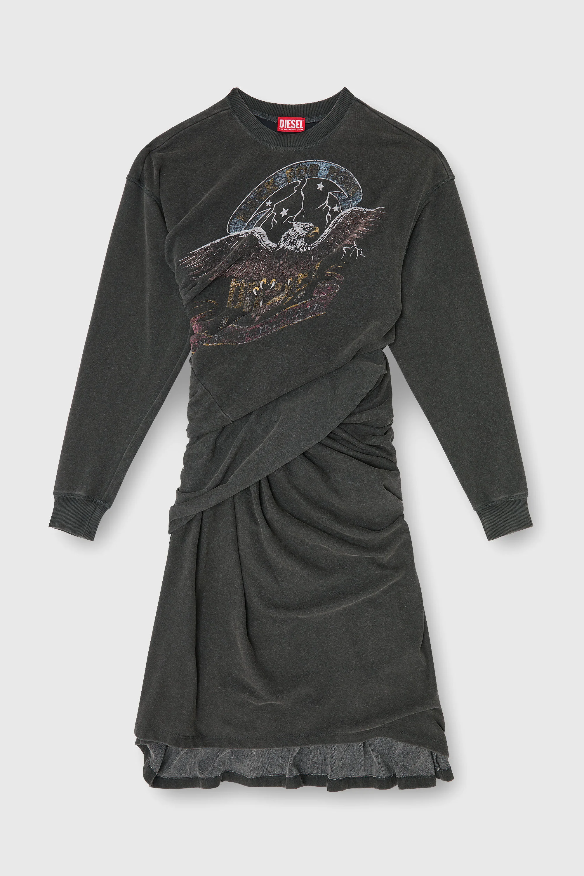 SWEATSHIRT DRESS WITH CONCERT GRAPHICS - 1