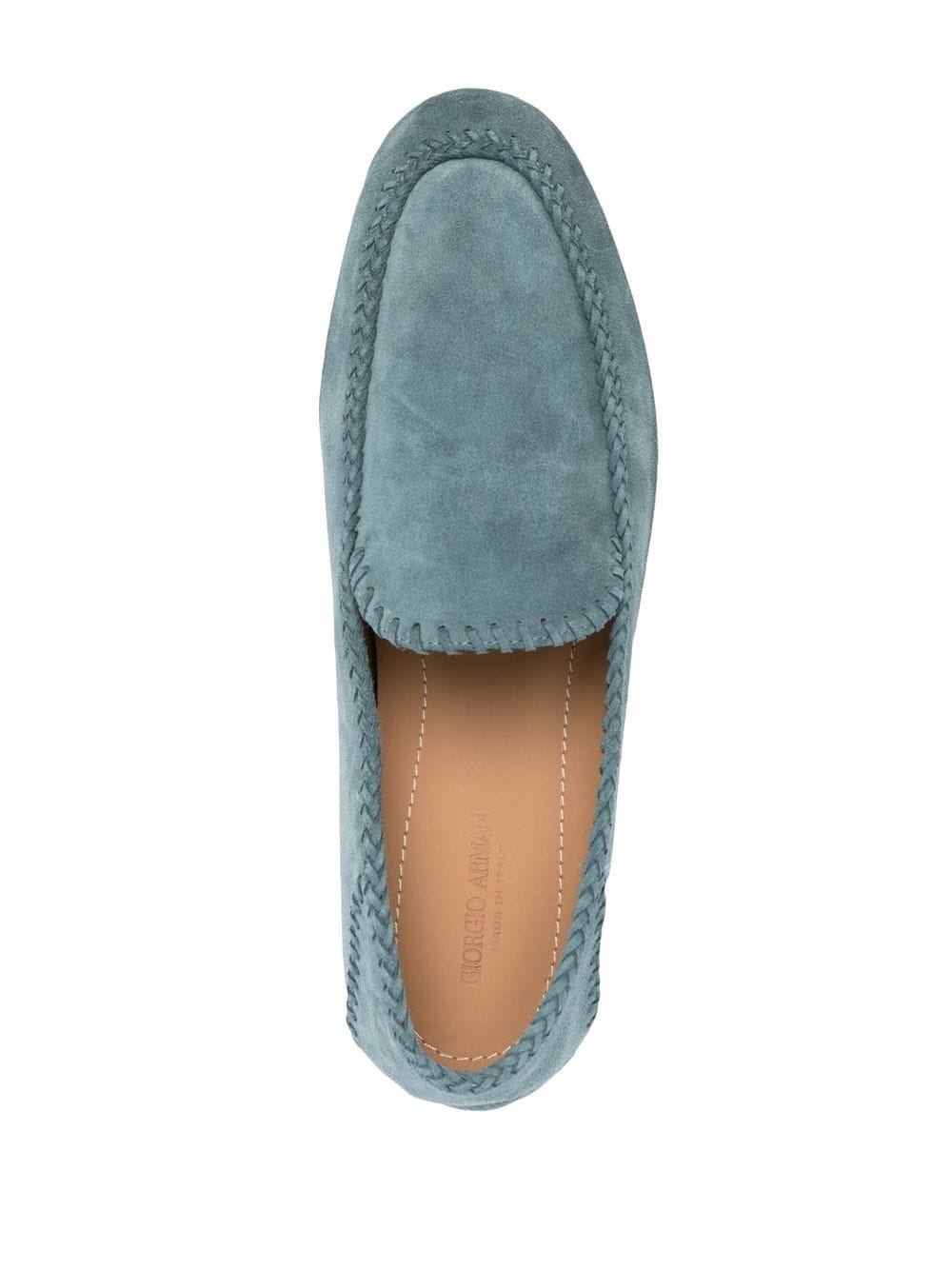 whipstitch-trim detail sneakers - 4