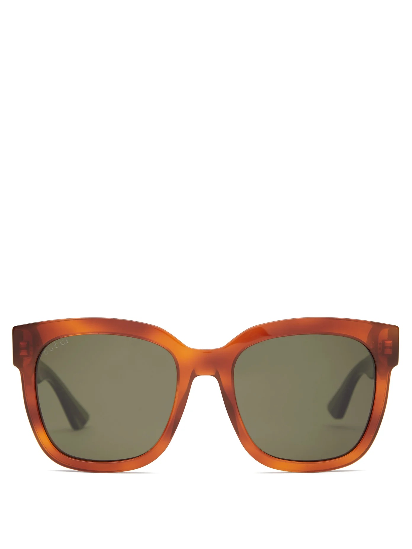 Web-stripe square acetate sunglasses - 1