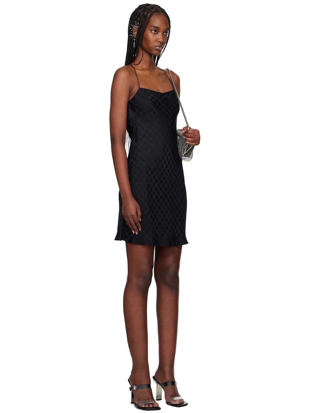 Black 'MA' Quad Minidress - 2