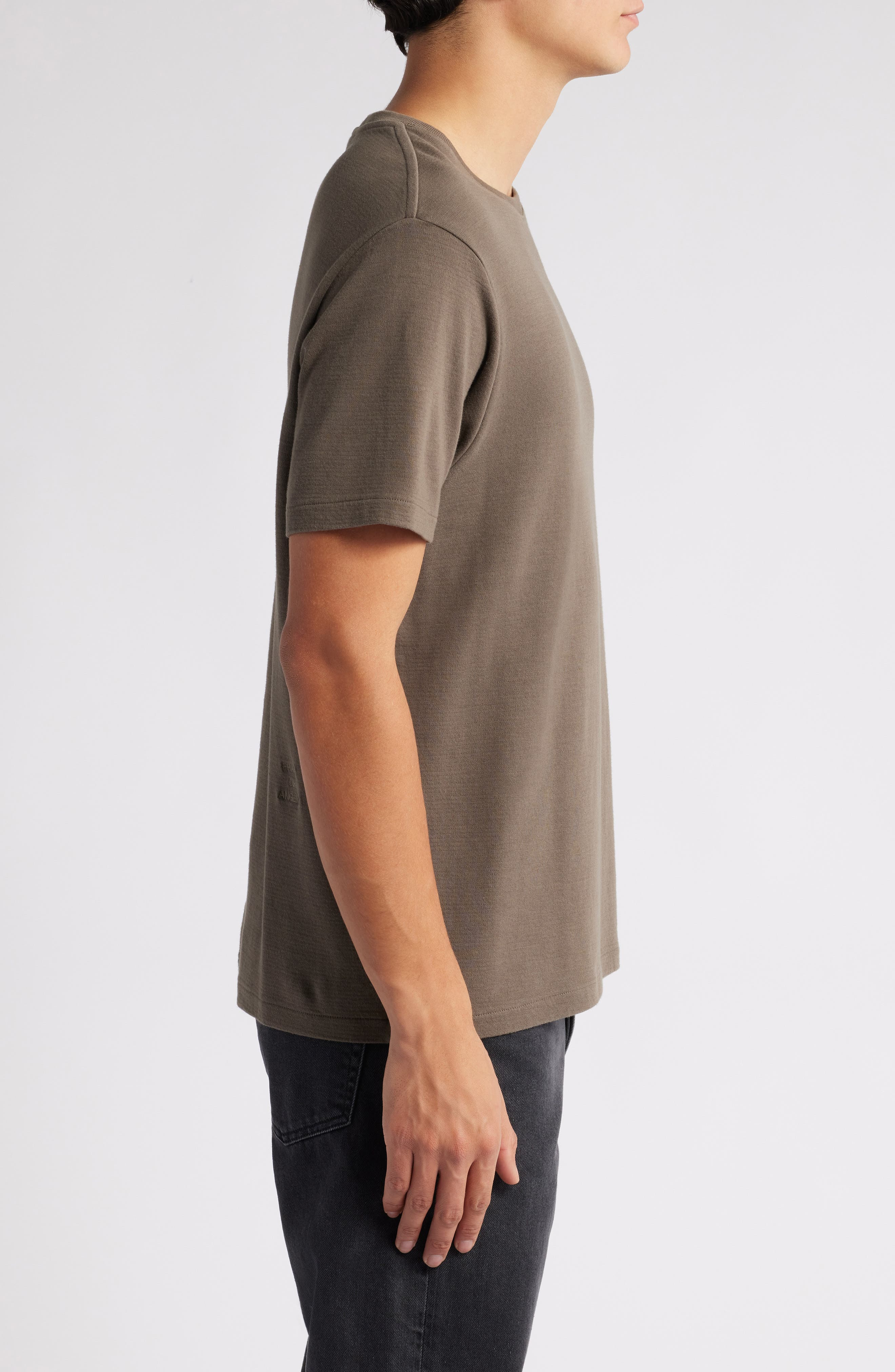 FRAME Duo Fold Cotton T-Shirt in Taupe at Nordstrom - 3