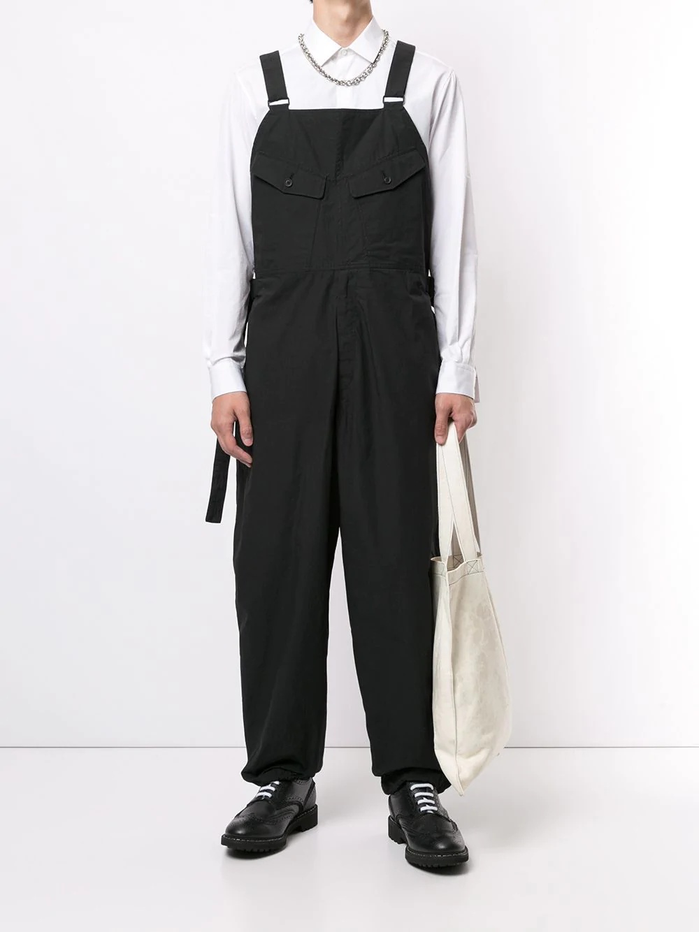 drop-crotch dungarees - 2