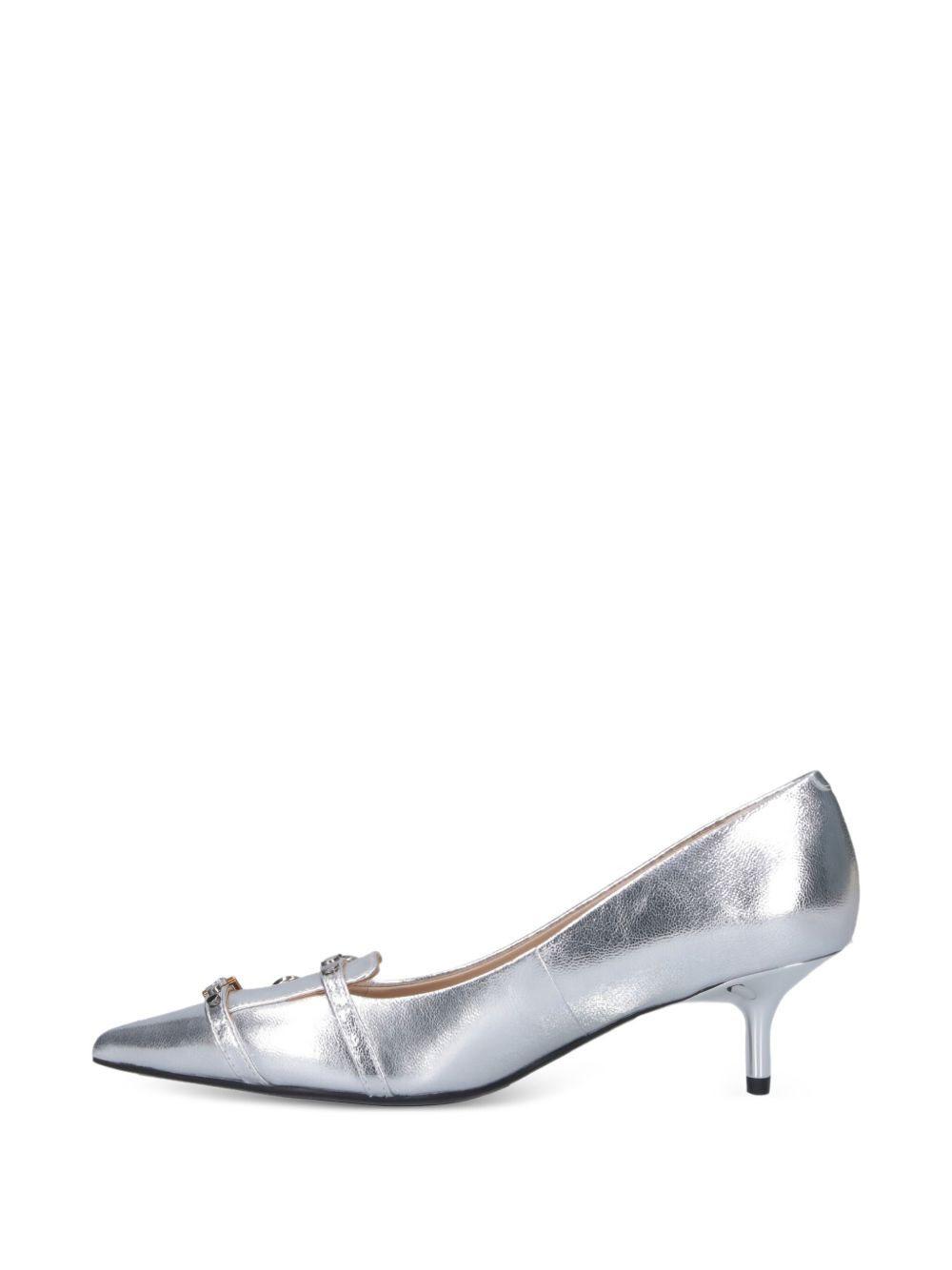 buckle-embellished pointed-toe pumps - 5