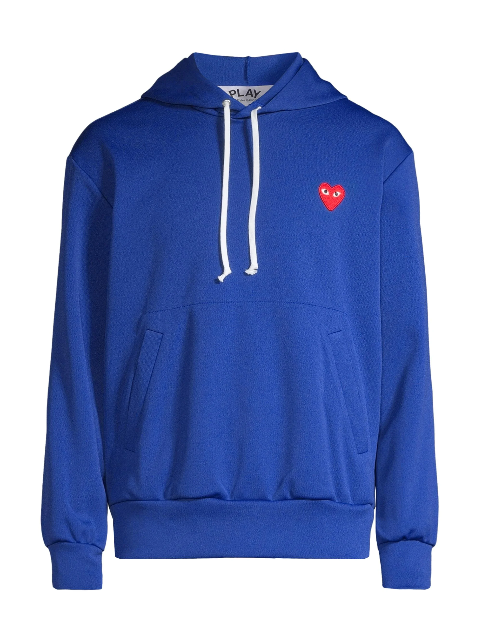 Men Red Heart Pullover Hoodie Sweatshirt - Navy - 1