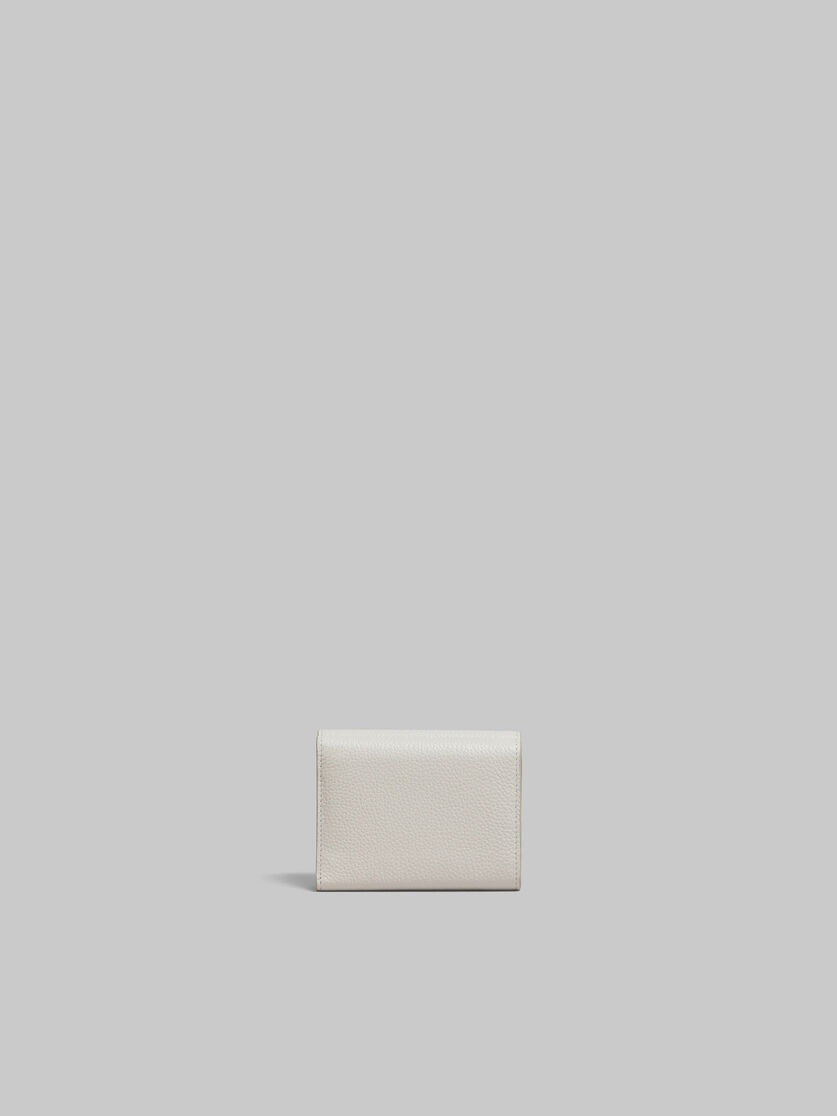 GREY LEATHER TRIFOLD WALLET WITH MARNI MENDING - 3