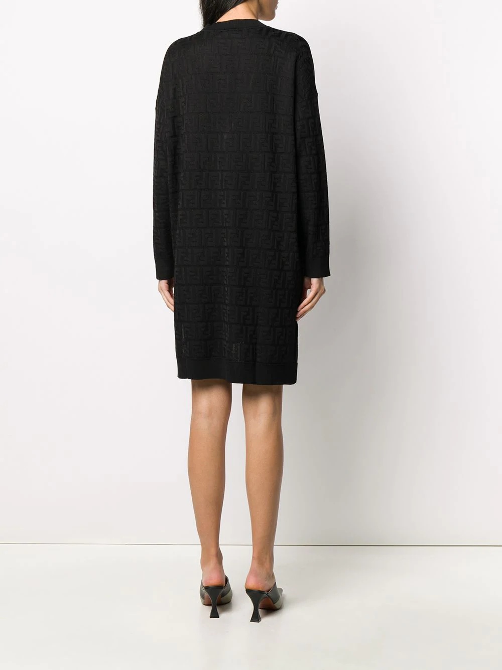 FF motif jacquard knit dress - 4