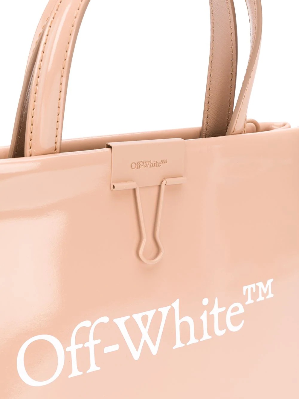 logo foldback-clip detail tote bag - 4